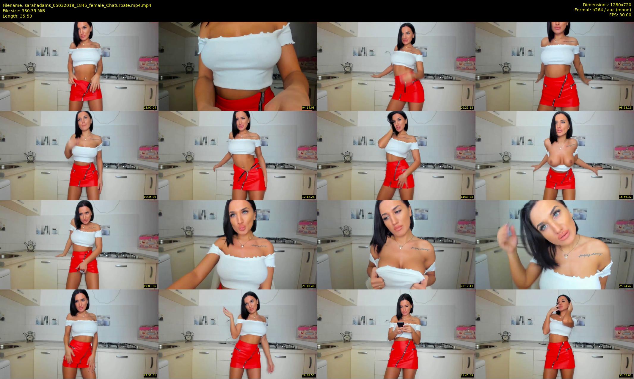 sarahadams — 36 minute Chaturbate female cam show recording, 720p, Mar 5, 2019