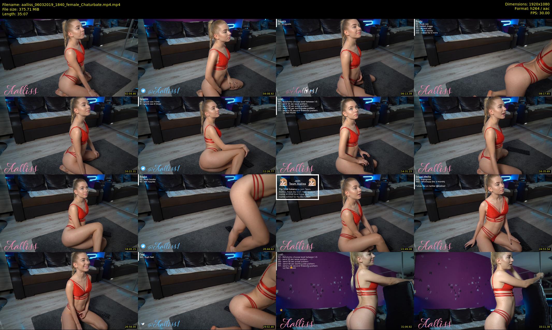 aalliss — 36 minute Chaturbate female cam show recording, 1080p, Mar 6, 2019