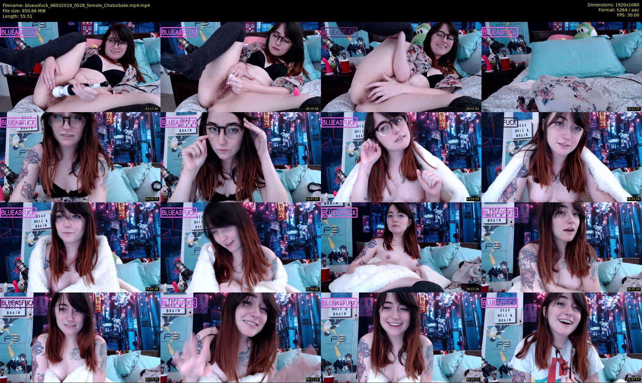 blueasfuck — 56 minute Chaturbate female cam show recording, 1080p, Mar 6, 2019