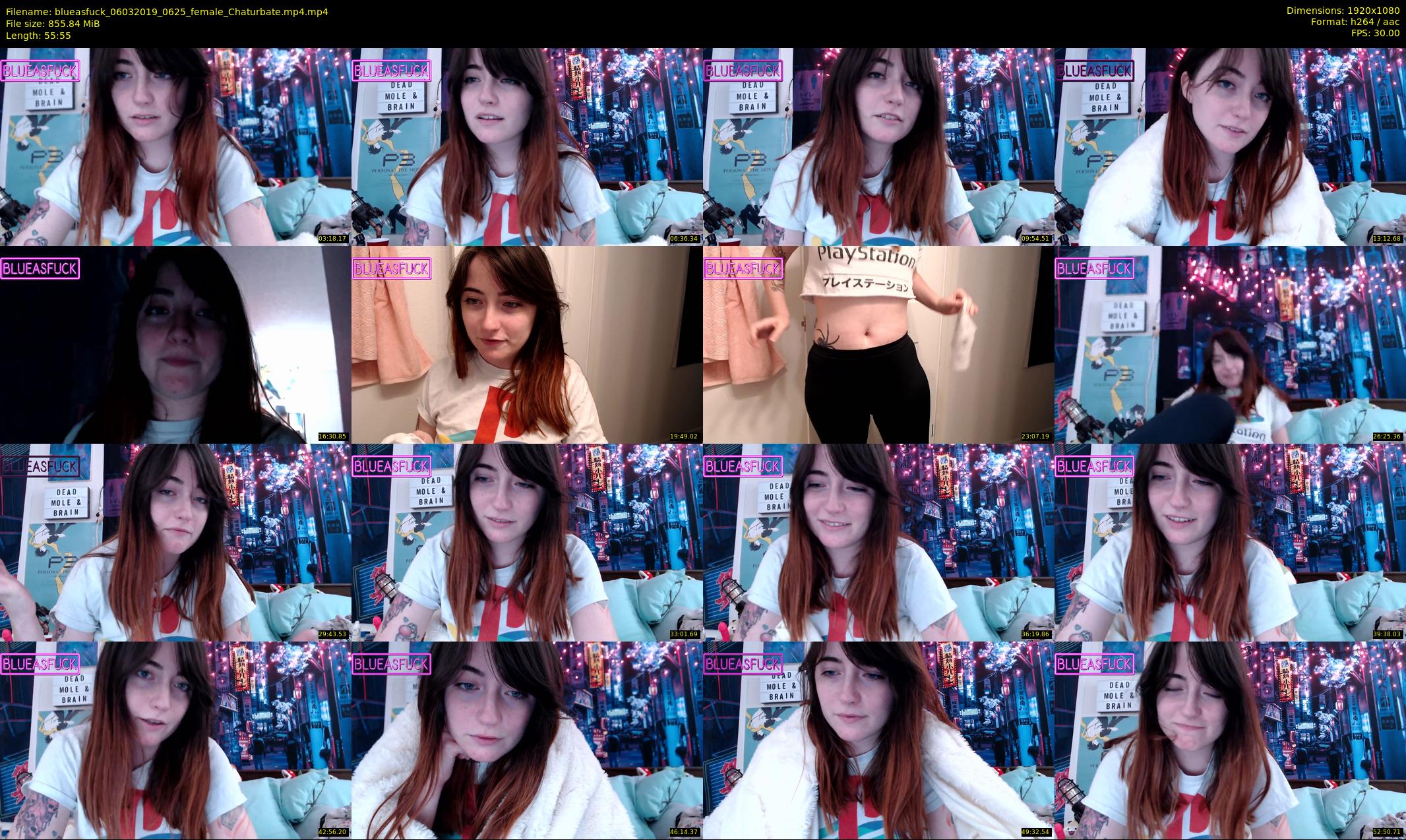 blueasfuck — 56 minute Chaturbate female cam show recording, 1080p, Mar 6, 2019