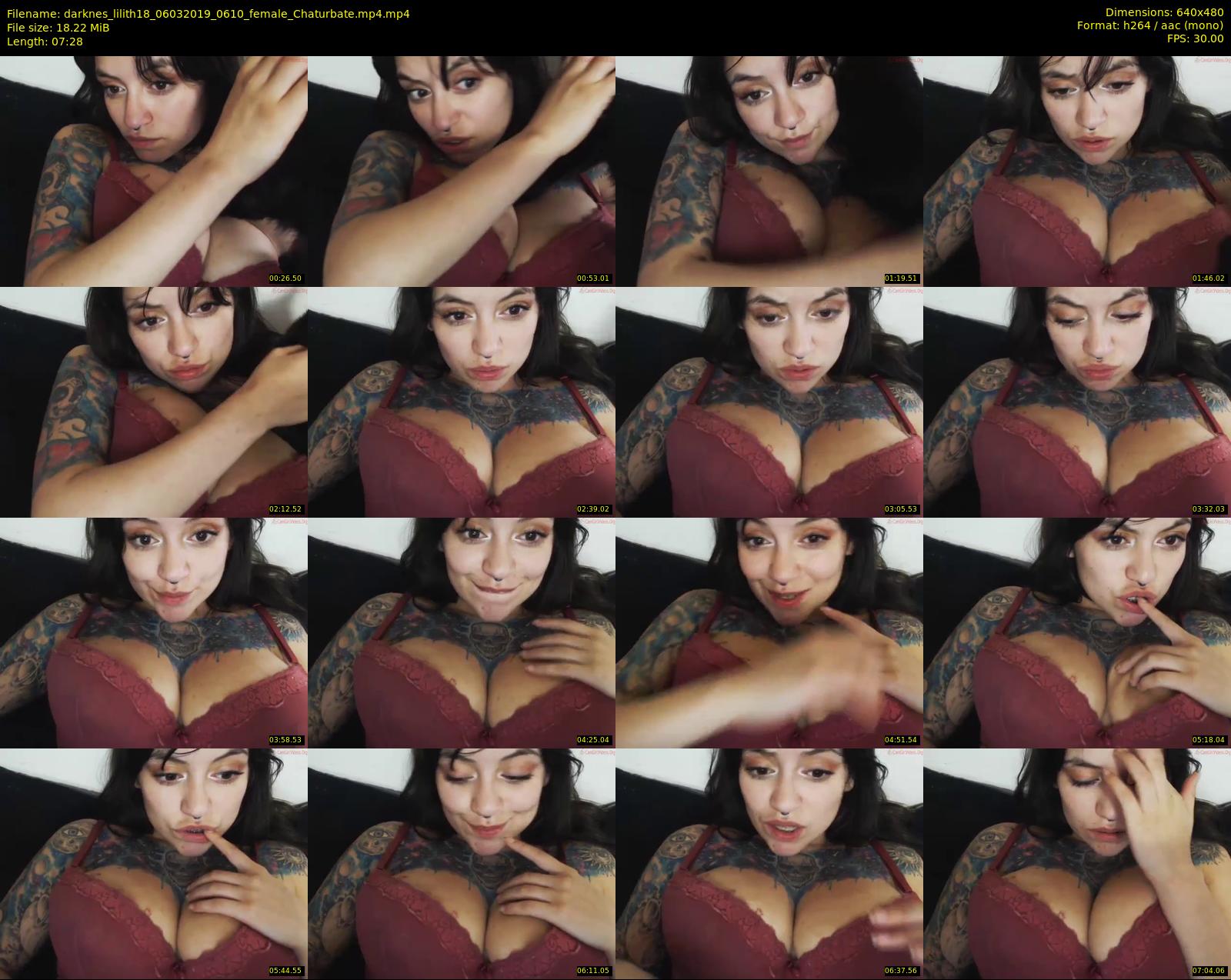 darknes_lilith18 — 8 minute Chaturbate female cam show recording, 480p, Mar 6, 2019