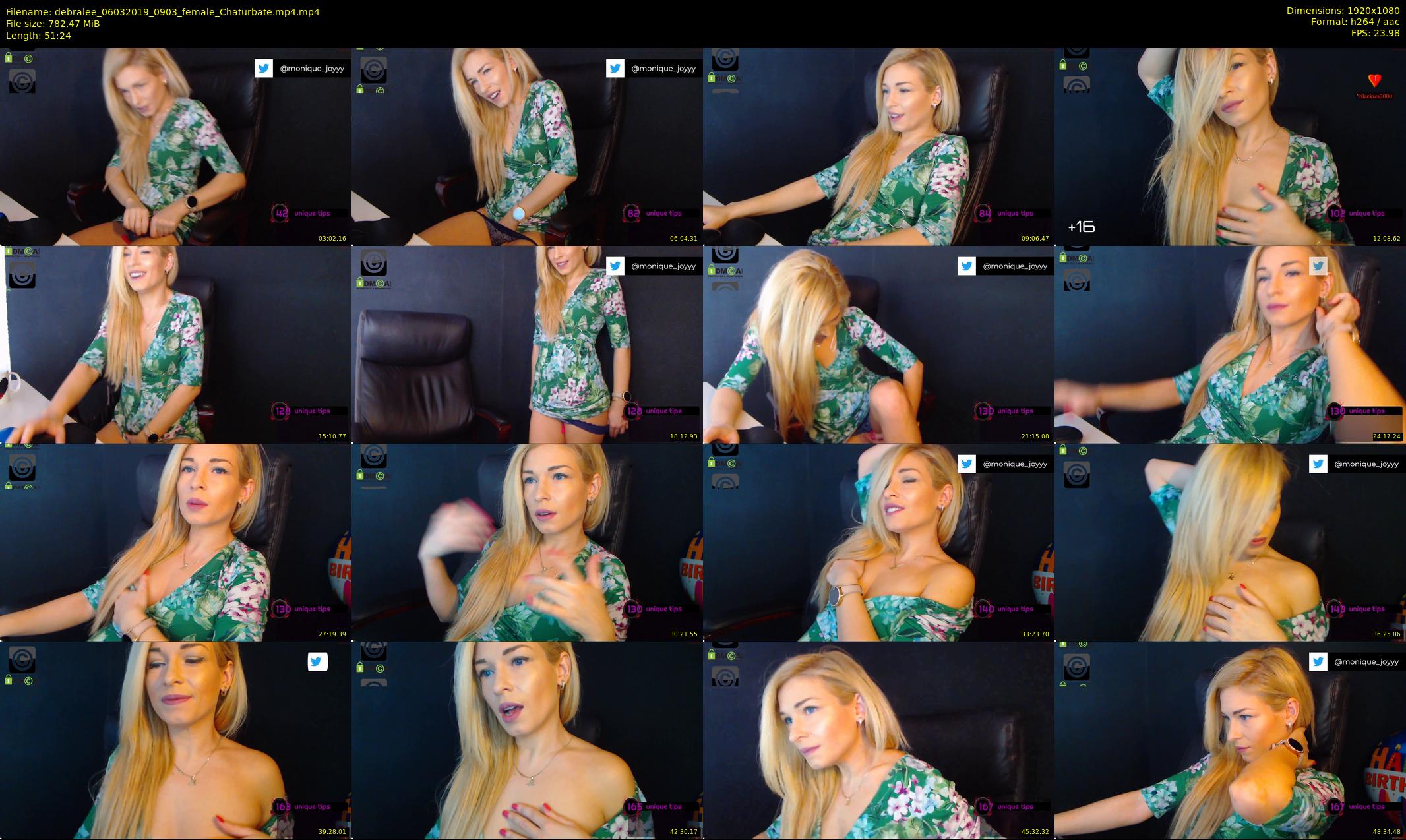 debralee — 52 minute Chaturbate female cam show recording, 1080p, Mar 6, 2019