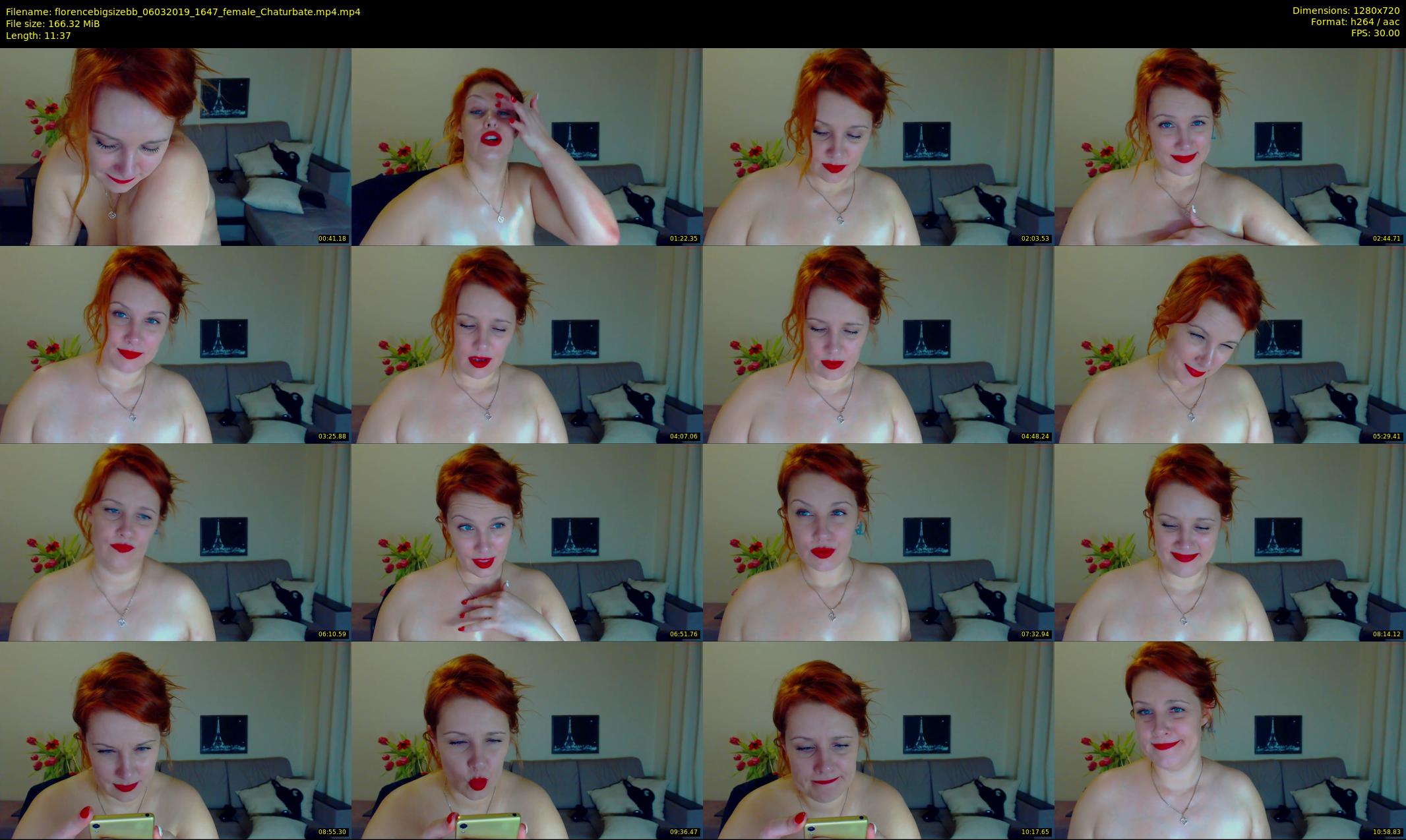 florencebigsizebb — 12 minute Chaturbate female cam show recording, 720p, Mar 6, 2019
