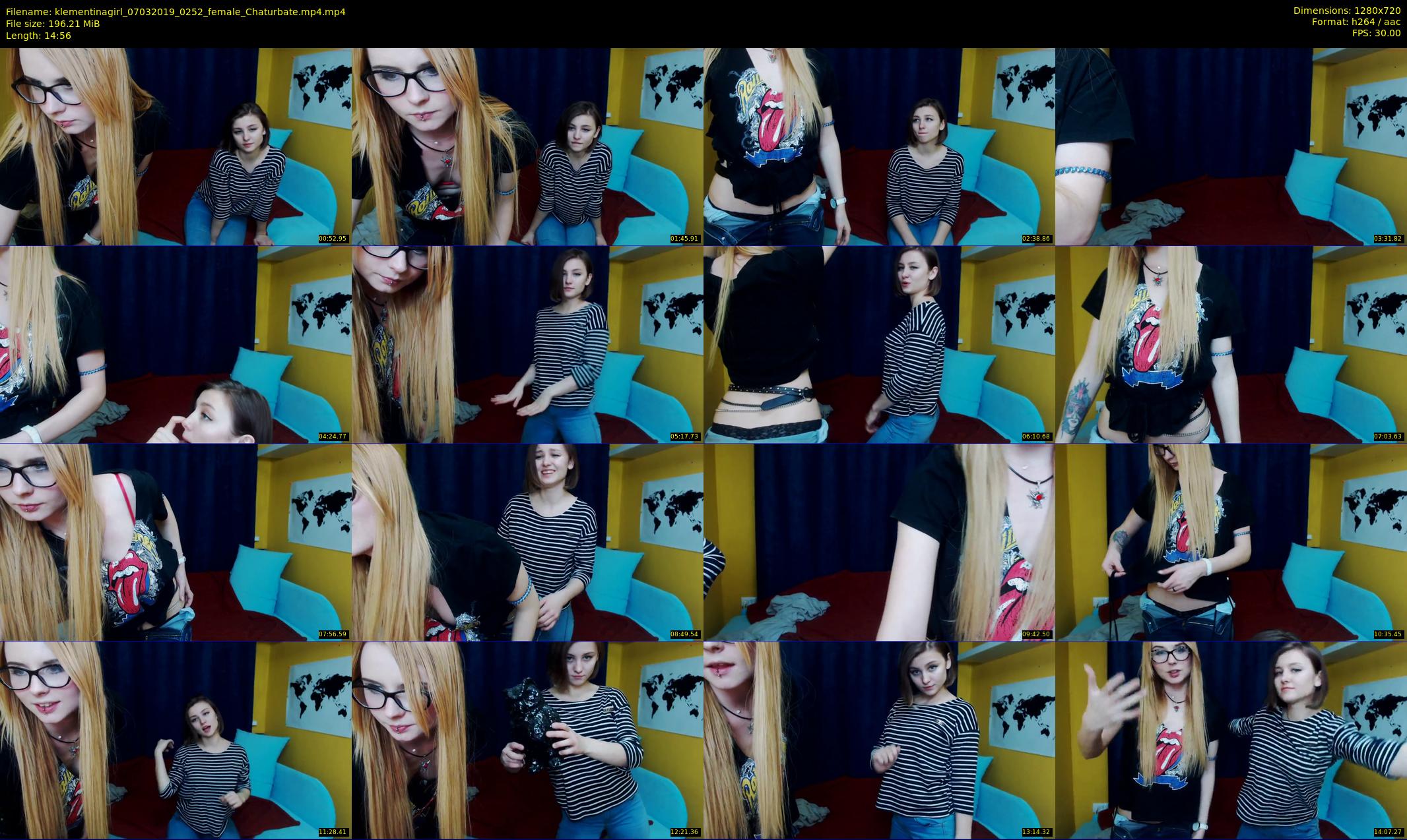 klementinagirl — 15 minute Chaturbate female cam show recording, 720p, Mar 7, 2019
