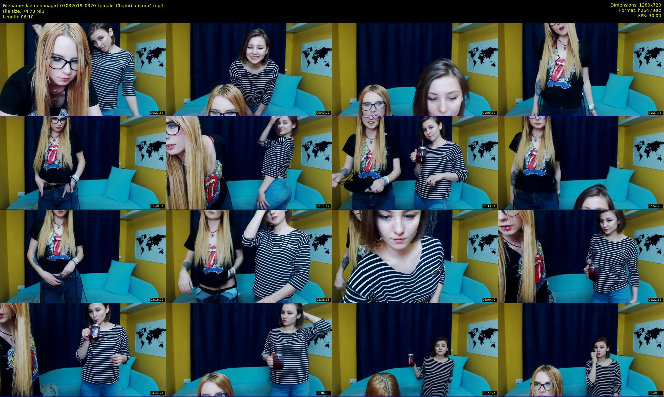 klementinagirl — 7 minute Chaturbate female cam show recording, 720p, Mar 7, 2019