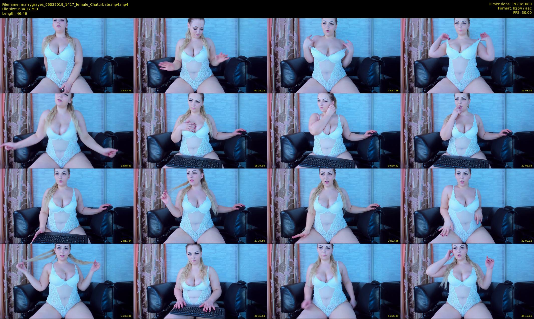 marrygrayes — 47 minute Chaturbate female cam show recording, 1080p, Mar 6, 2019