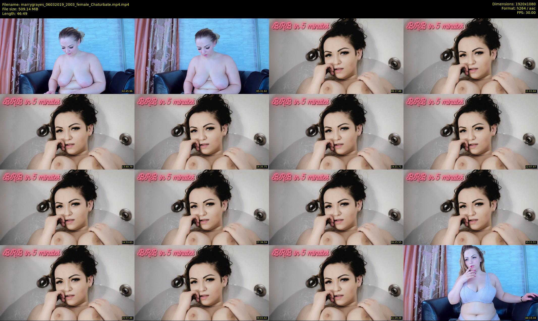 marrygrayes — 47 minute Chaturbate female cam show recording, 1080p, Mar 6, 2019
