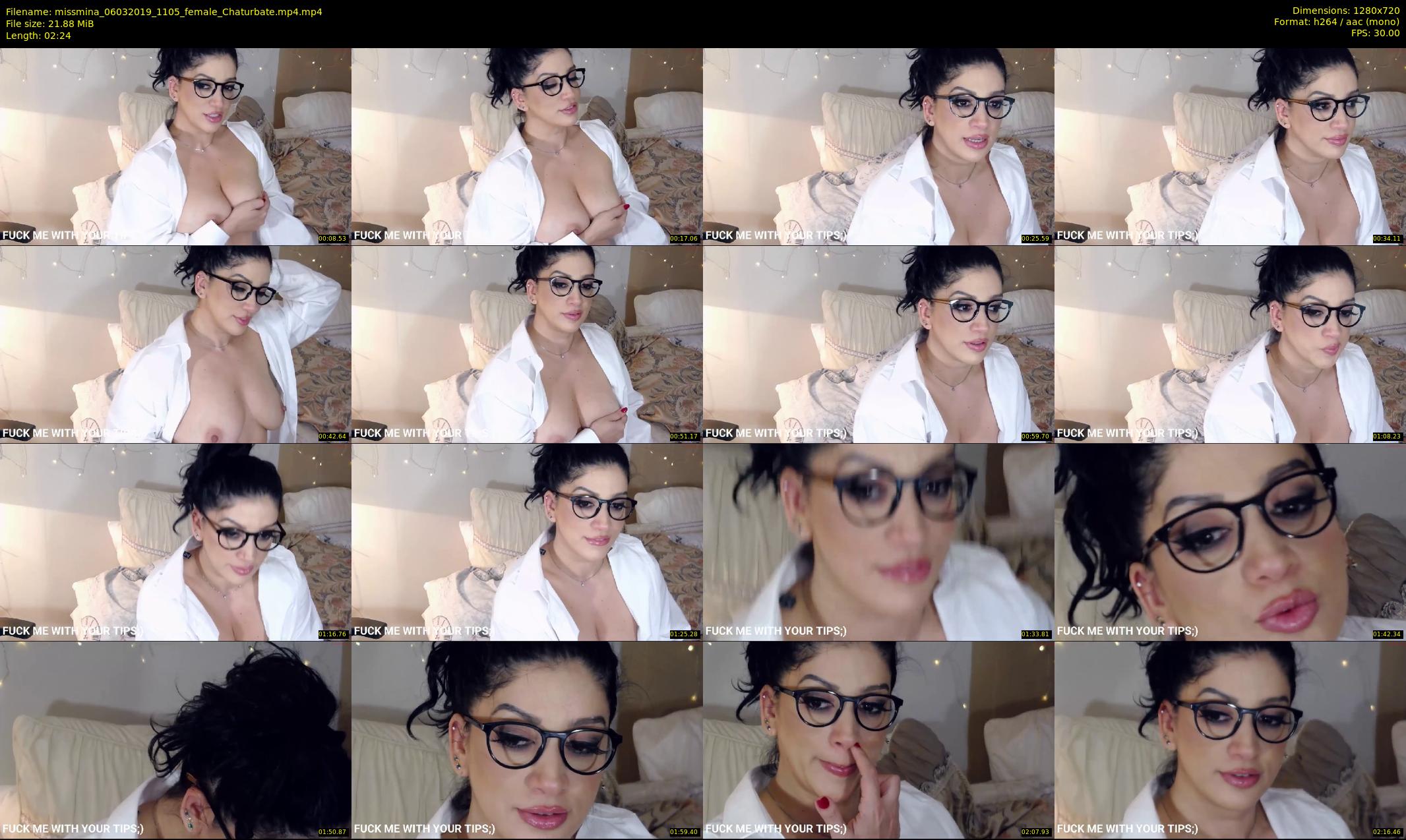 missmina — 3 minute Chaturbate female cam show recording, 720p, Mar 6, 2019