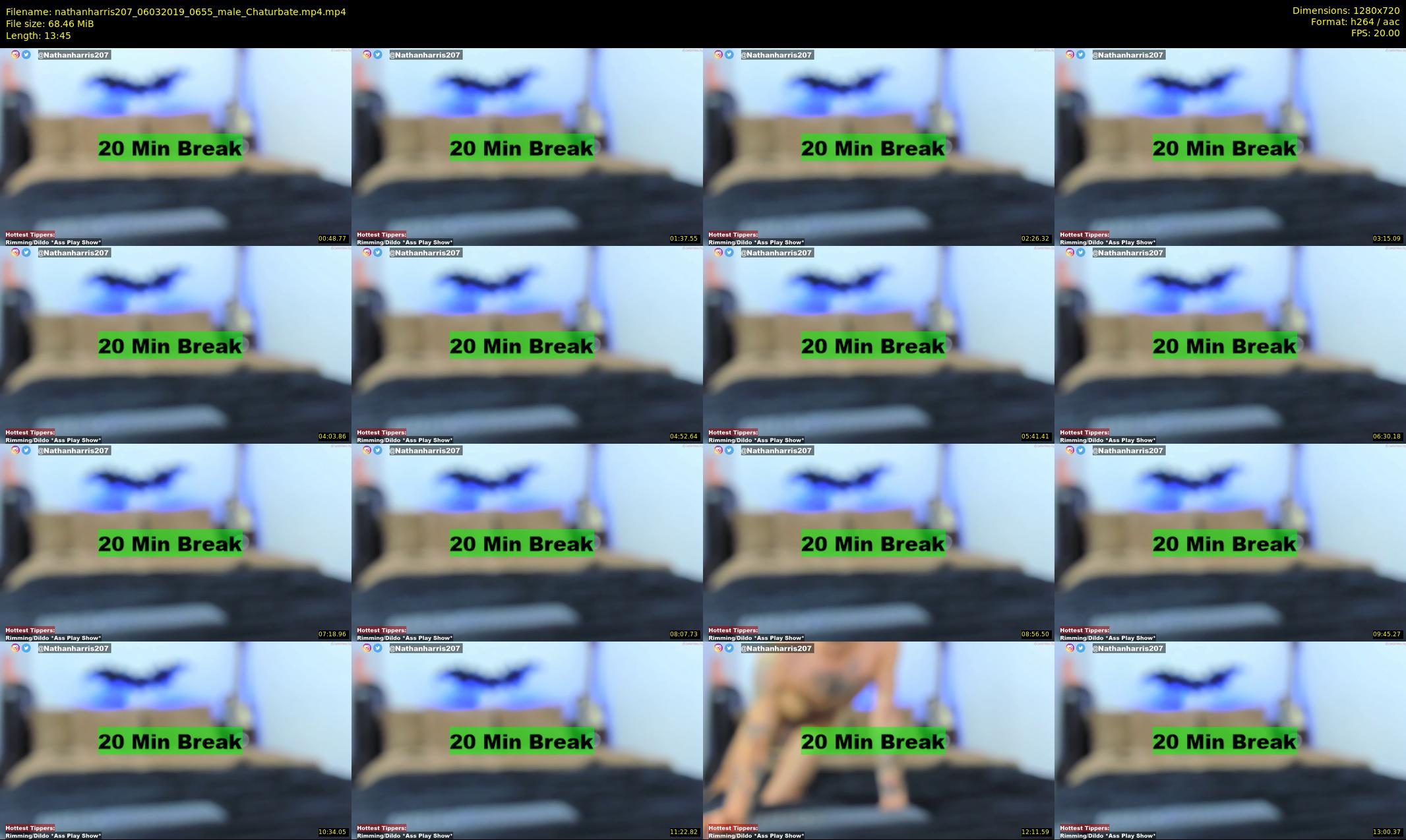nathanharris207 — 14 minute Chaturbate male cam show recording, 720p, Mar 6, 2019