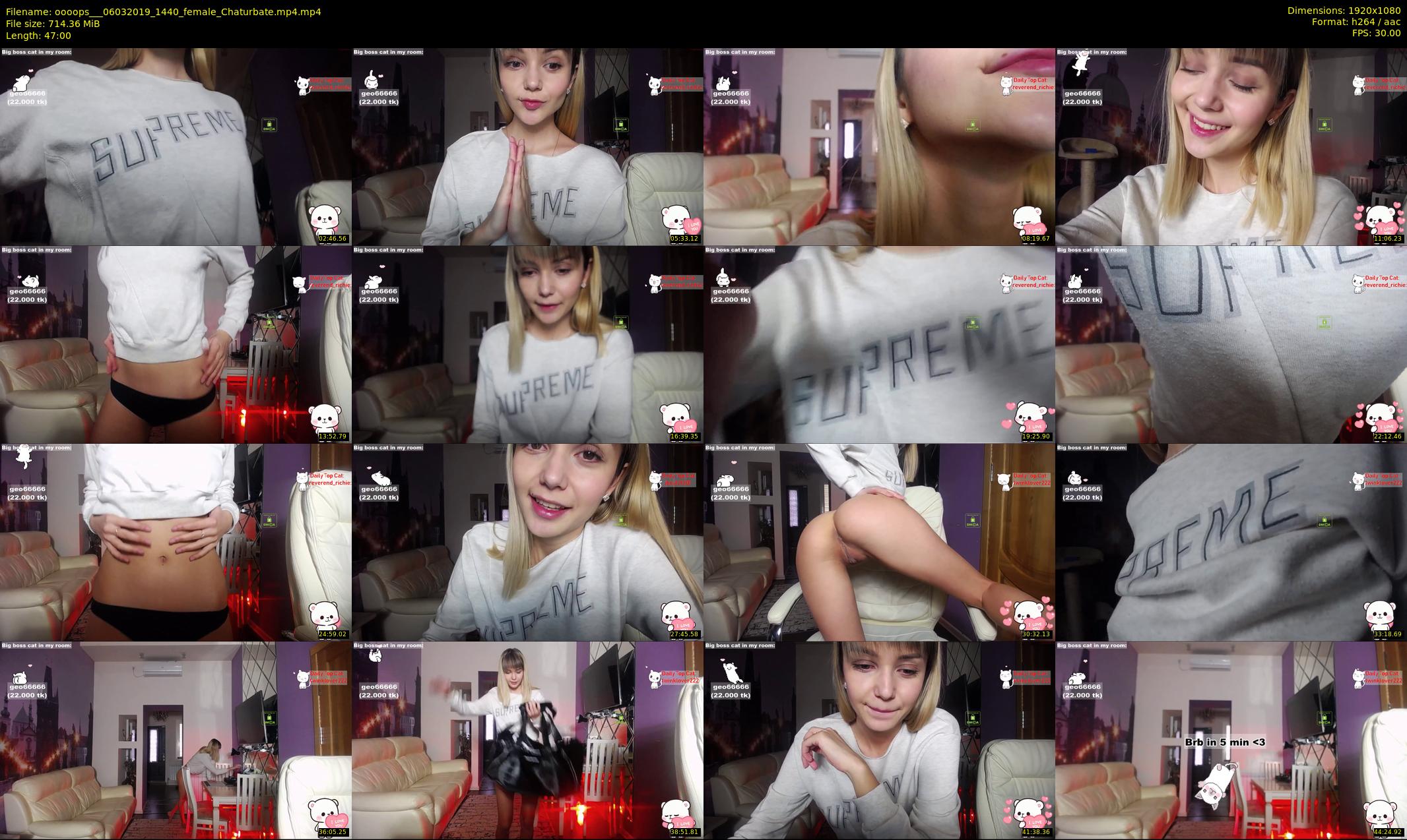 oooops__ — 47 minute Chaturbate female cam show recording, 1080p, Mar 6, 2019