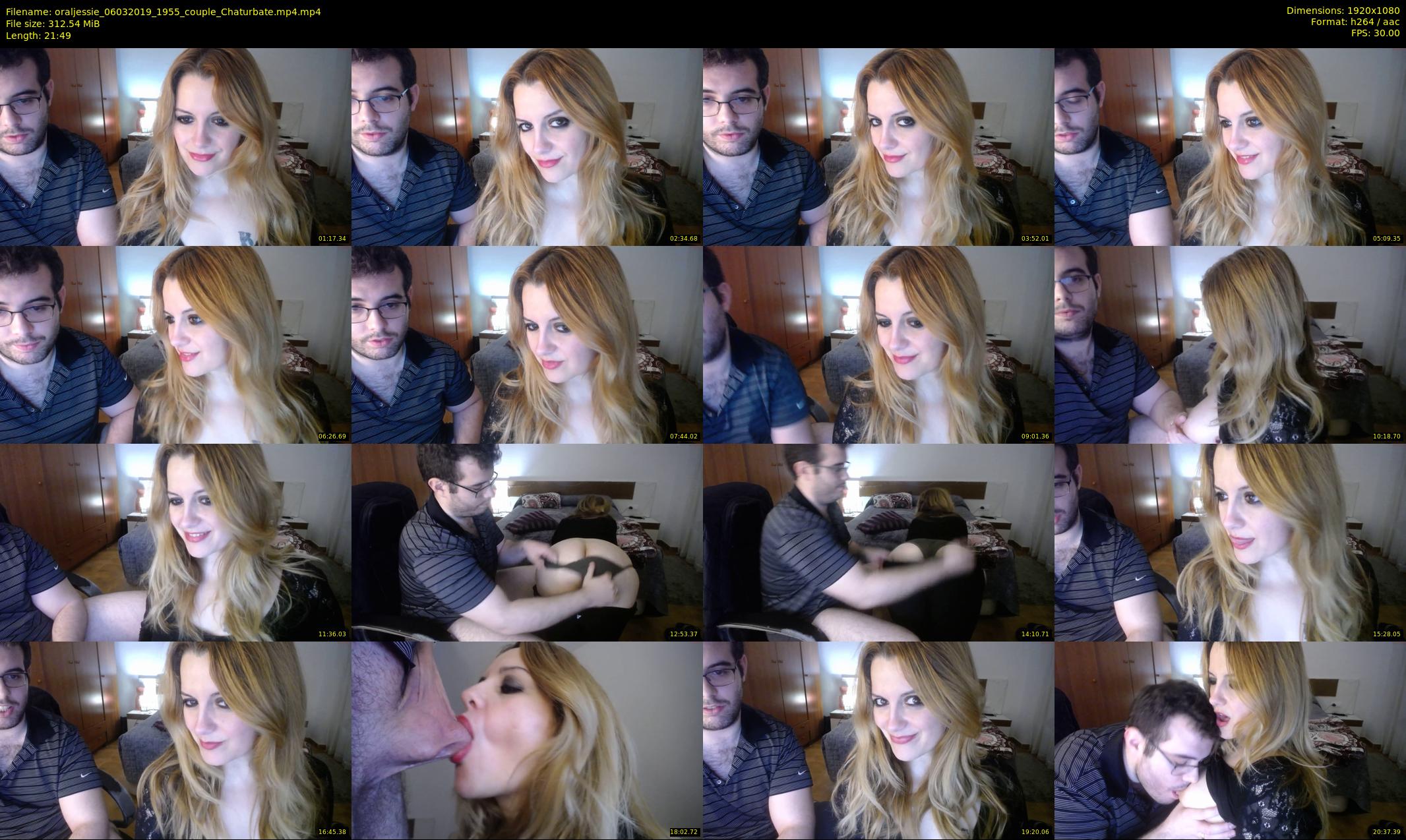 oraljessie — 22 minute Chaturbate couple cam show recording, 1080p, Mar 6, 2019