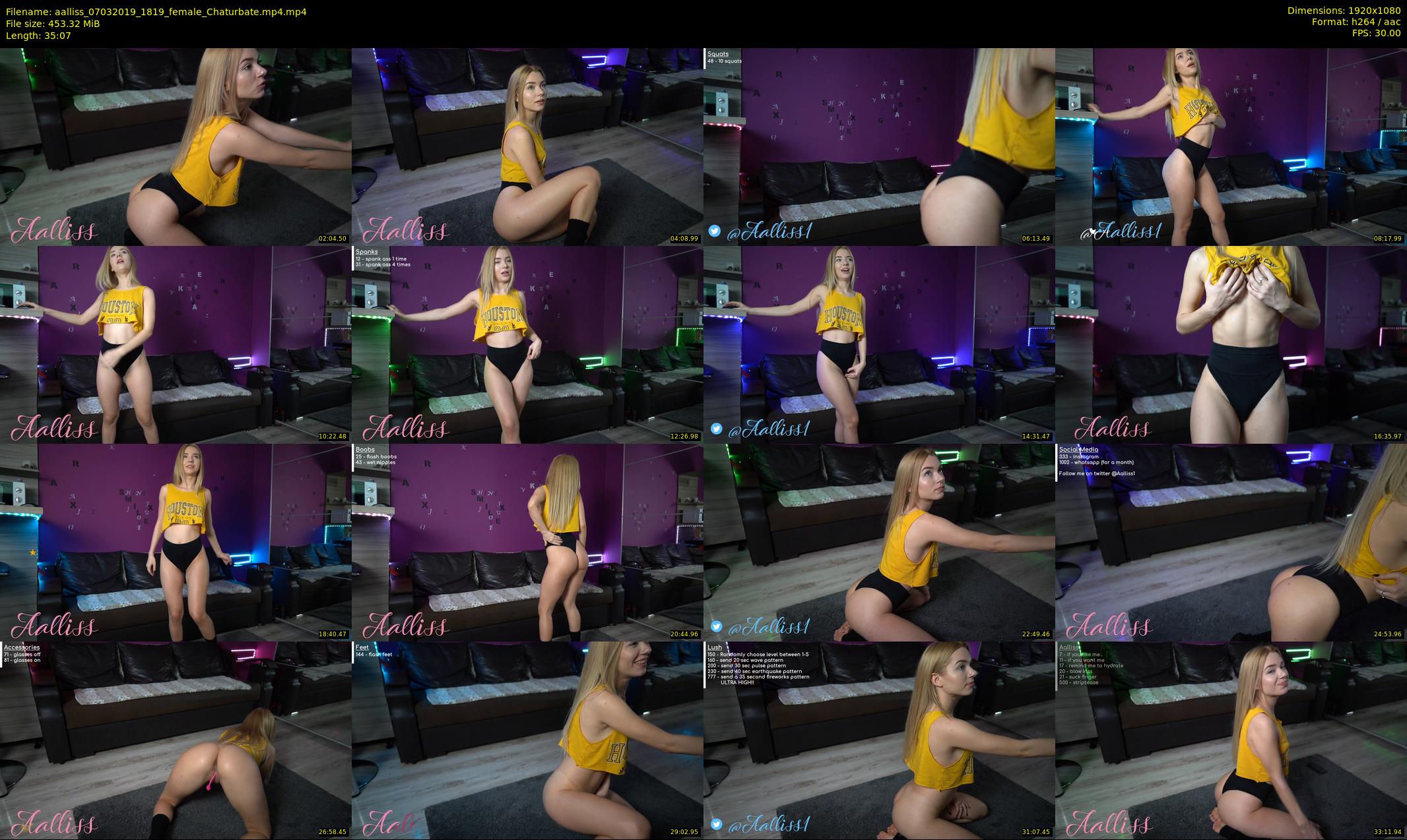 aalliss — 36 minute Chaturbate female cam show recording, 1080p, Mar 7, 2019