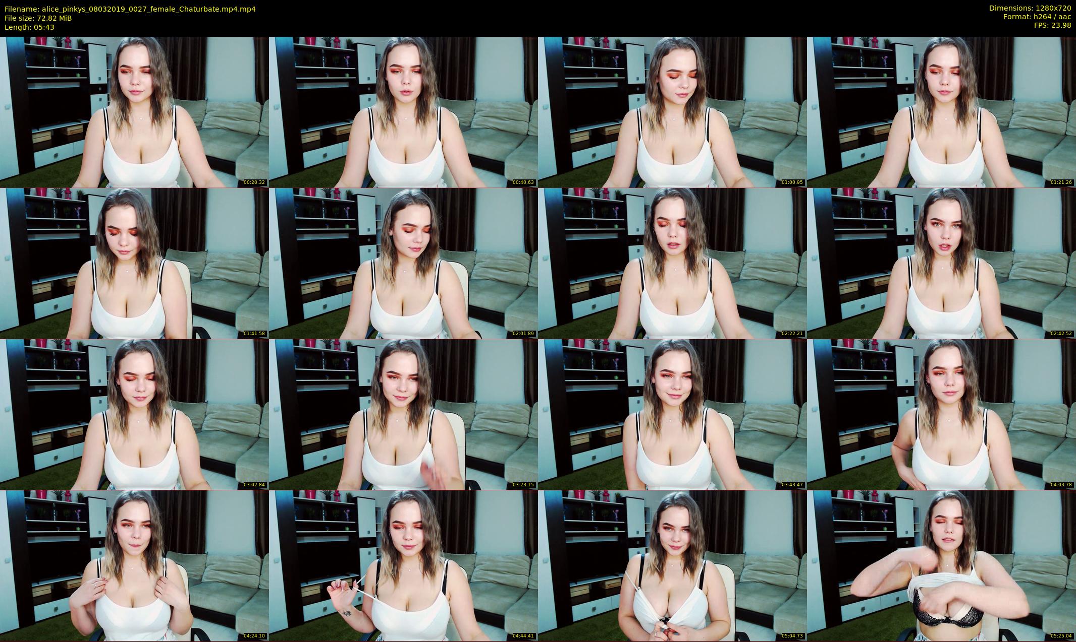 alice_pinkys — 6 minute Chaturbate female cam show recording, 720p, Mar 8, 2019