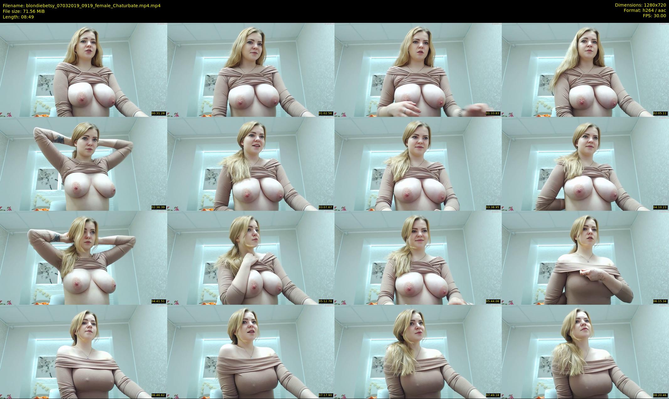 blondiebetsy — 9 minute Chaturbate female cam show recording, 720p, Mar 7, 2019