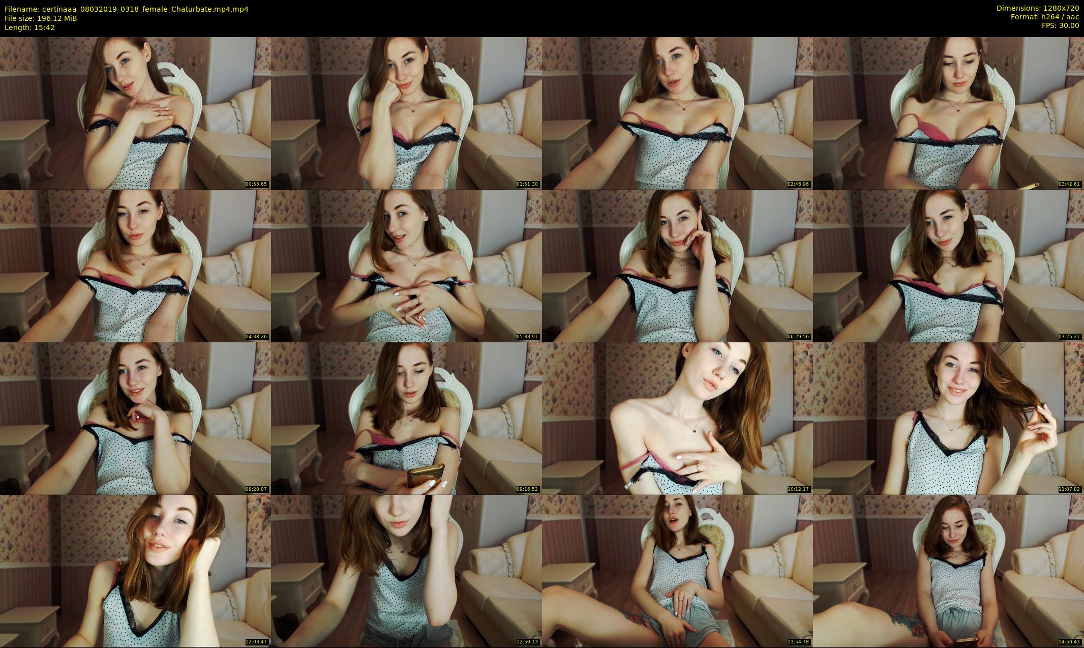 certinaaa — 16 minute Chaturbate female cam show recording, 720p, Mar 8, 2019