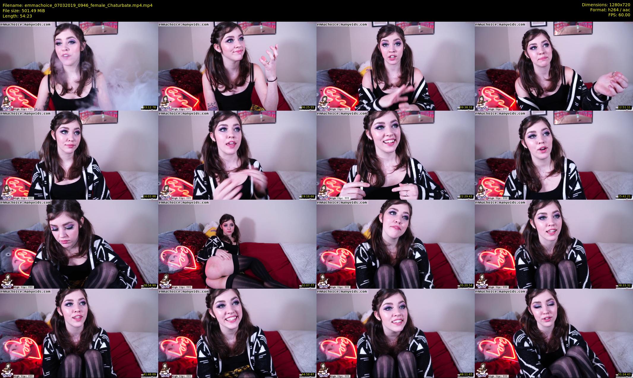 emmachoice — 55 minute Chaturbate female cam show recording, 720p, Mar 7, 2019