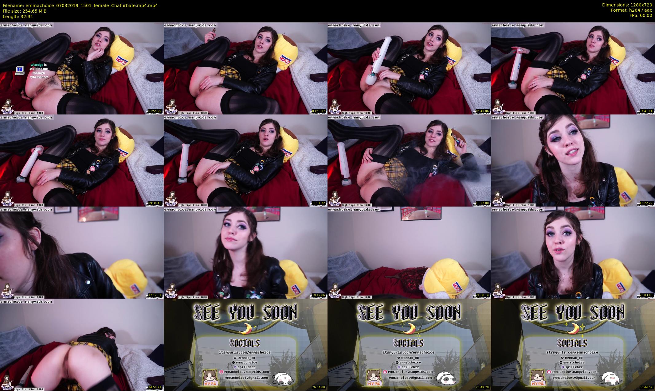 emmachoice — 33 minute Chaturbate female cam show recording, 720p, Mar 7, 2019