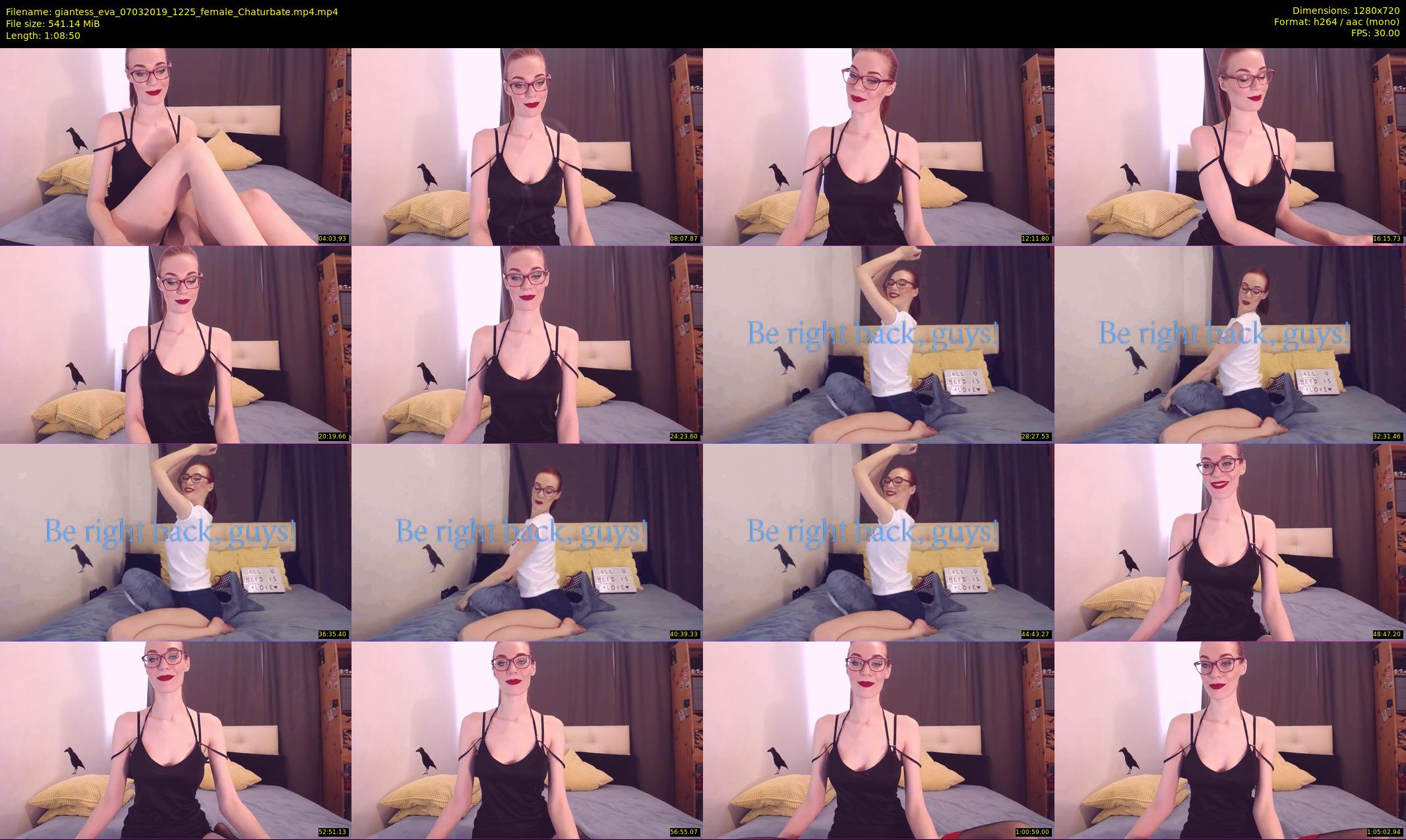 giantess_eva — 69 minute Chaturbate female cam show recording, 720p, Mar 7, 2019