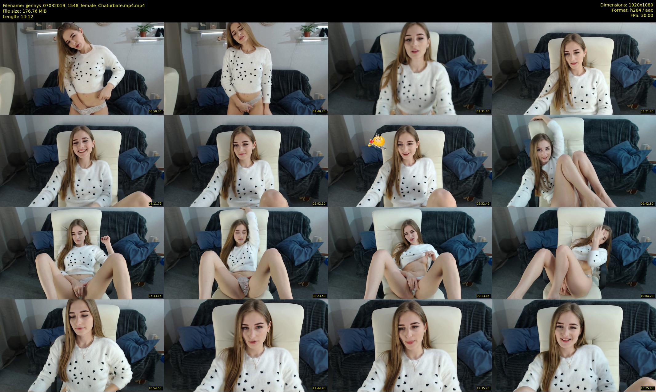 jjennys — 15 minute Chaturbate female cam show recording, 1080p, Mar 7, 2019
