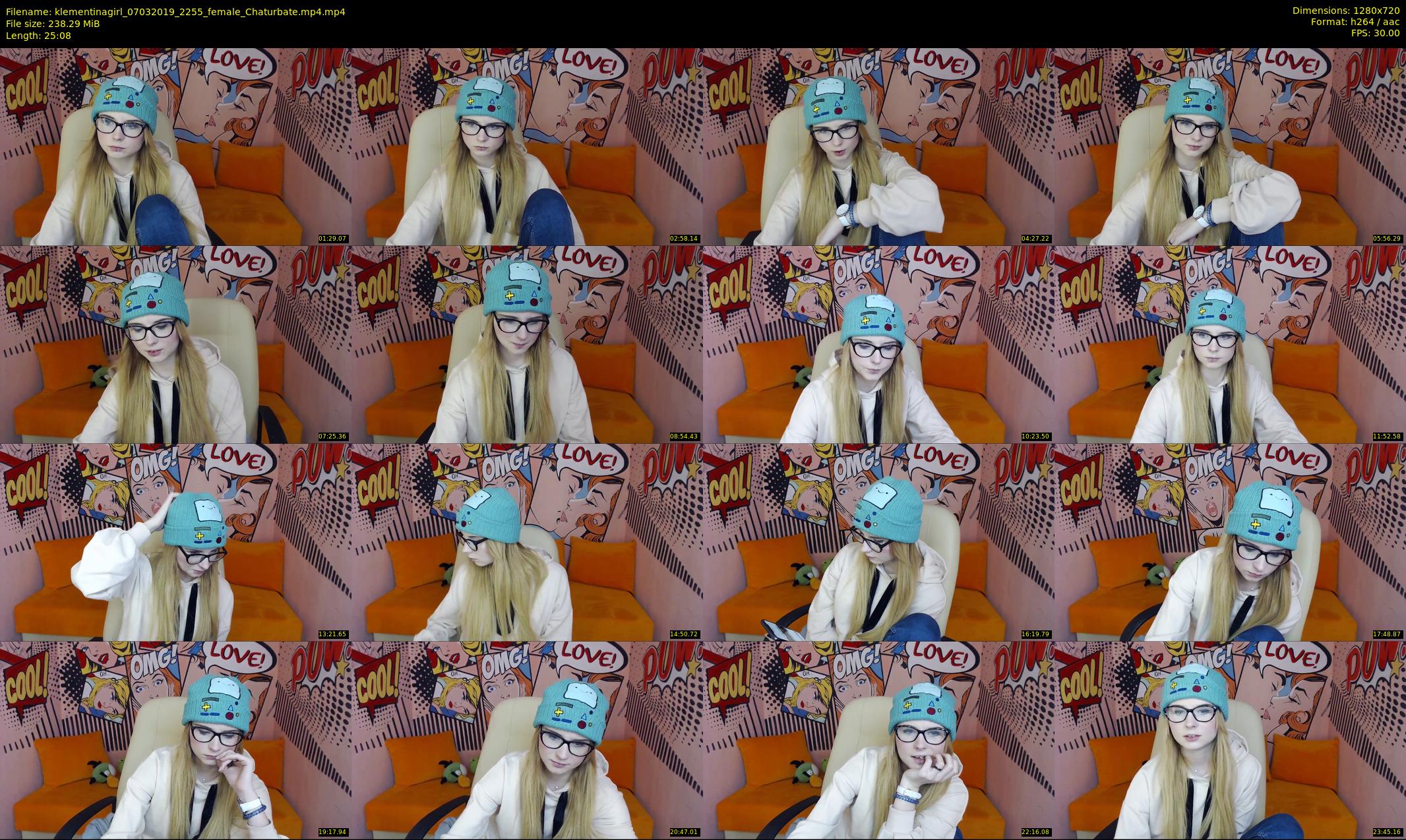klementinagirl — 26 minute Chaturbate female cam show recording, 720p, Mar 7, 2019
