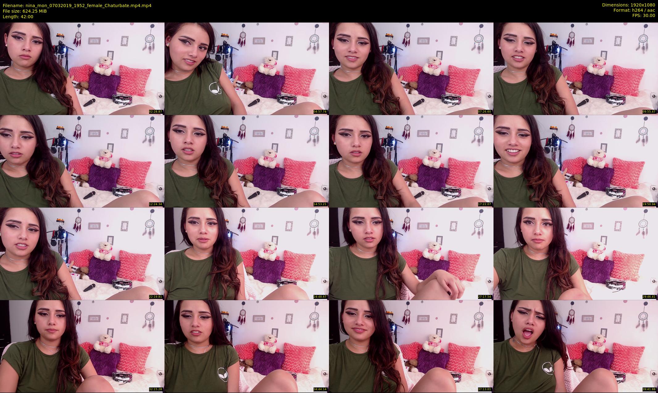 nina_mon — 42 minute Chaturbate female cam show recording, 1080p, Mar 7, 2019