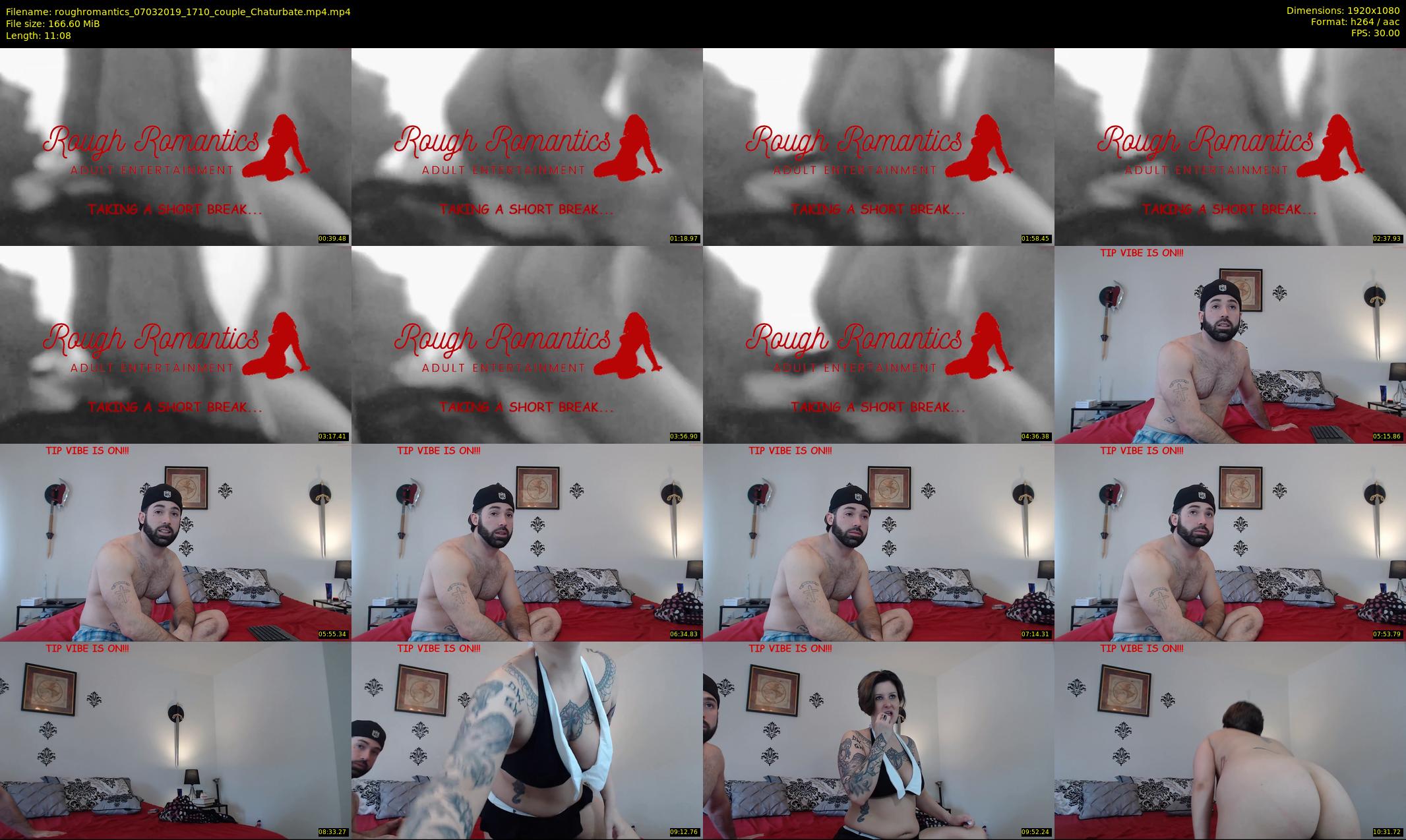 roughromantics — 12 minute Chaturbate couple cam show recording, 1080p, Mar 7, 2019