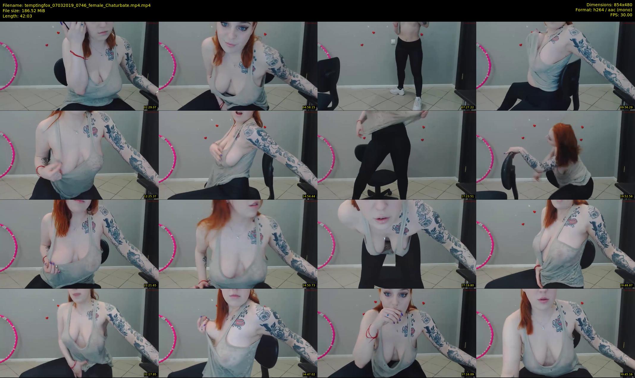 temptingfox — 43 minute Chaturbate female cam show recording, 480p, Mar 7, 2019