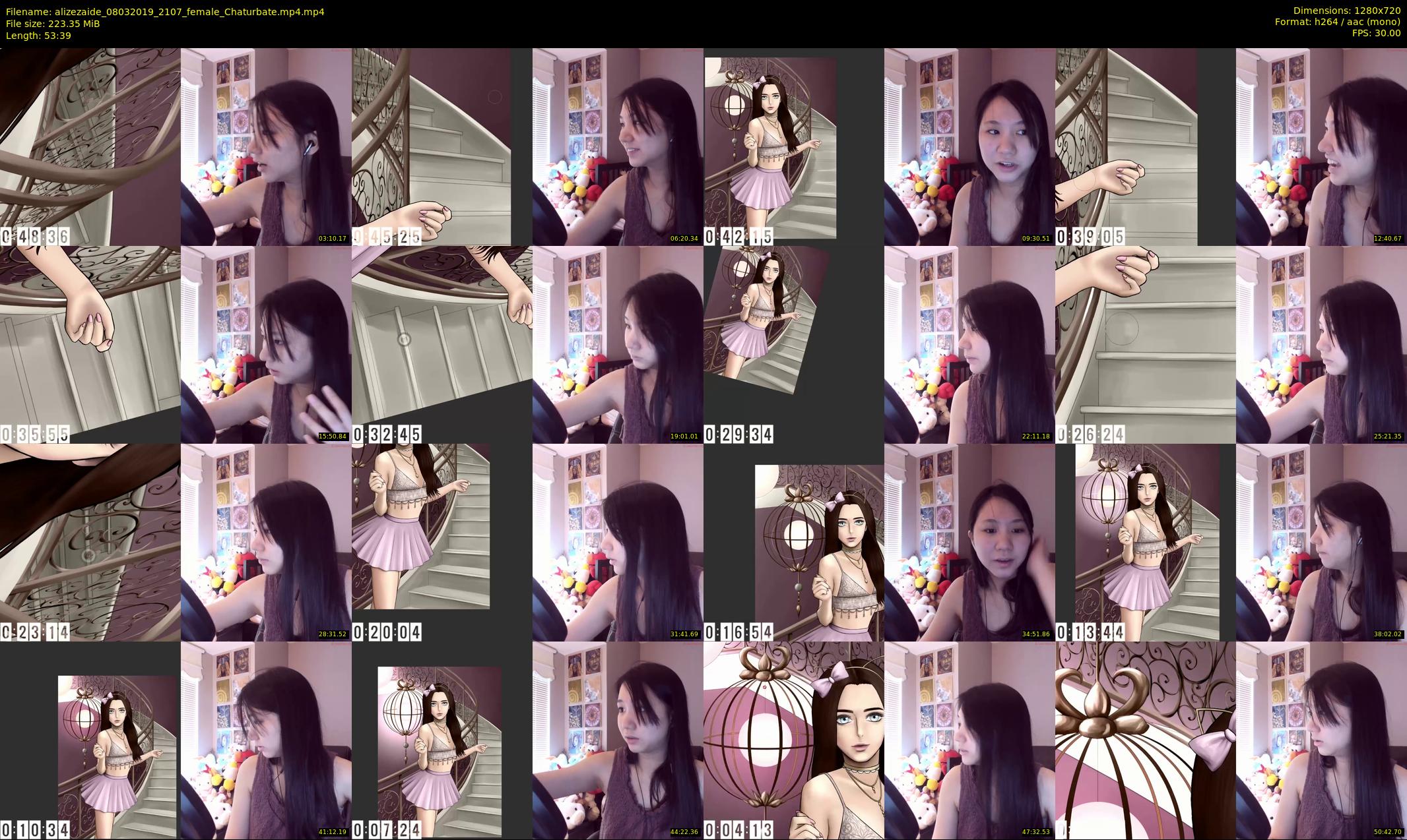 alizezaide — 54 minute Chaturbate female cam show recording, 720p, Mar 8, 2019