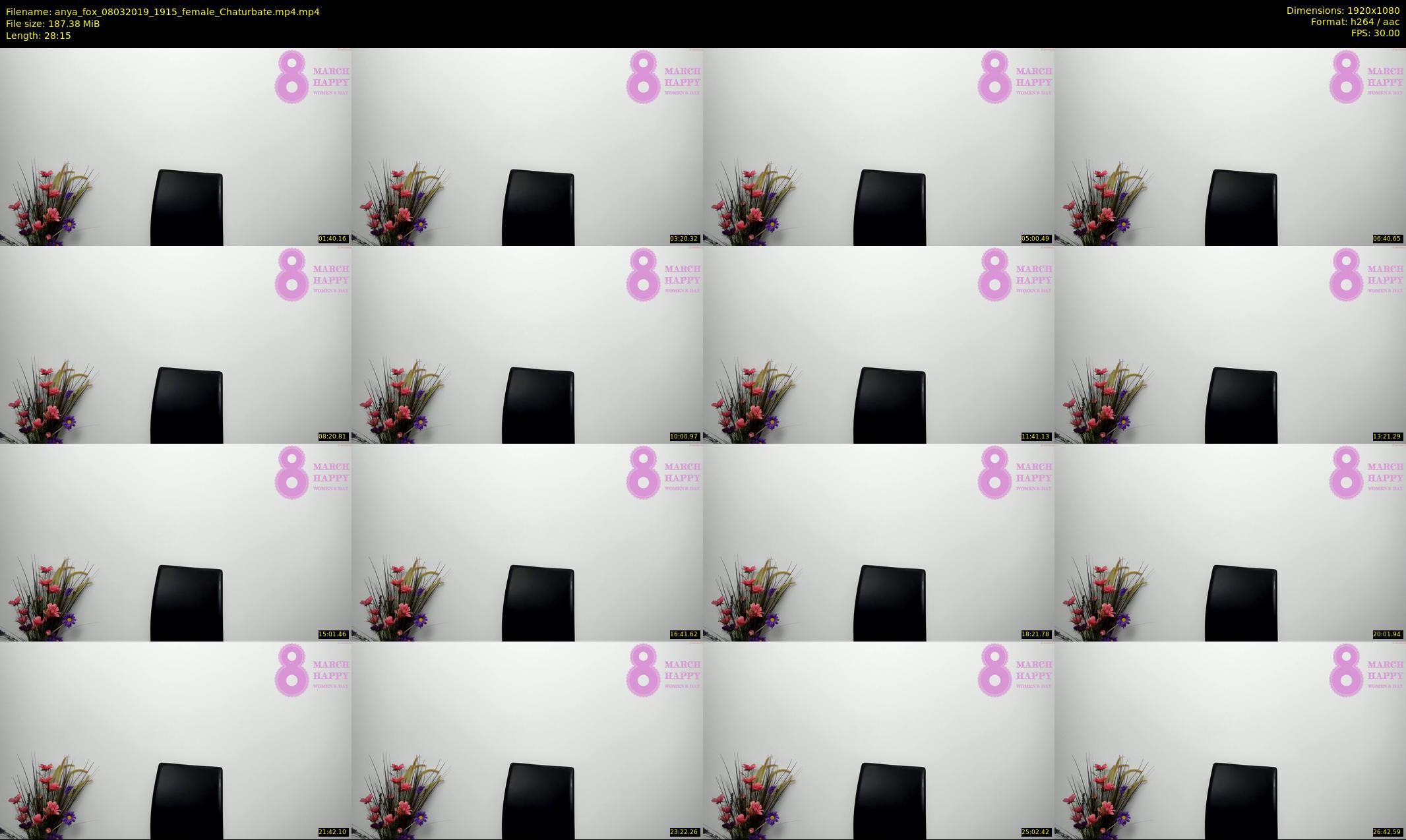 anya_fox — 29 minute Chaturbate female cam show recording, 1080p, Mar 8, 2019
