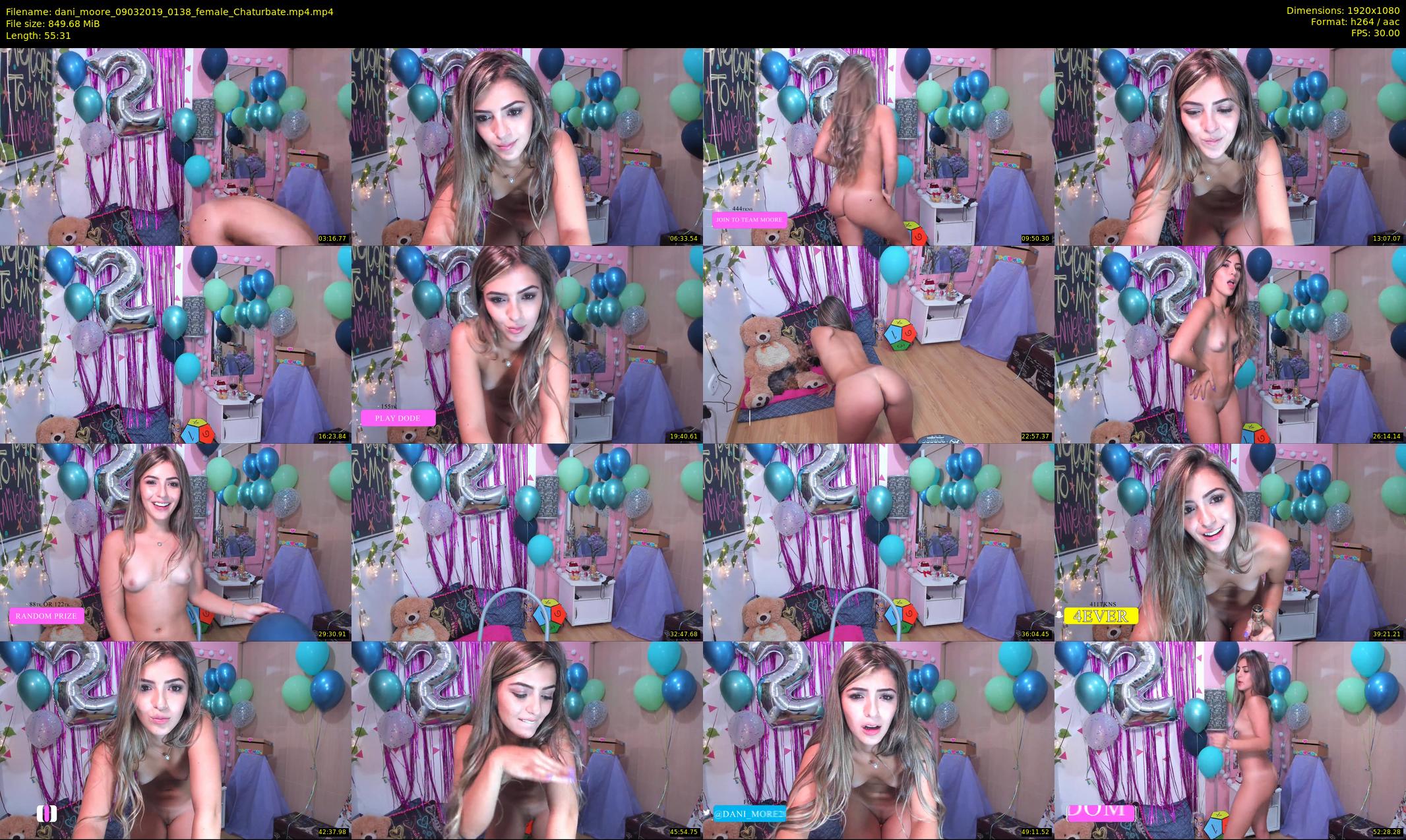 dani_moore — 56 minute Chaturbate female cam show recording, 1080p, Mar 9, 2019