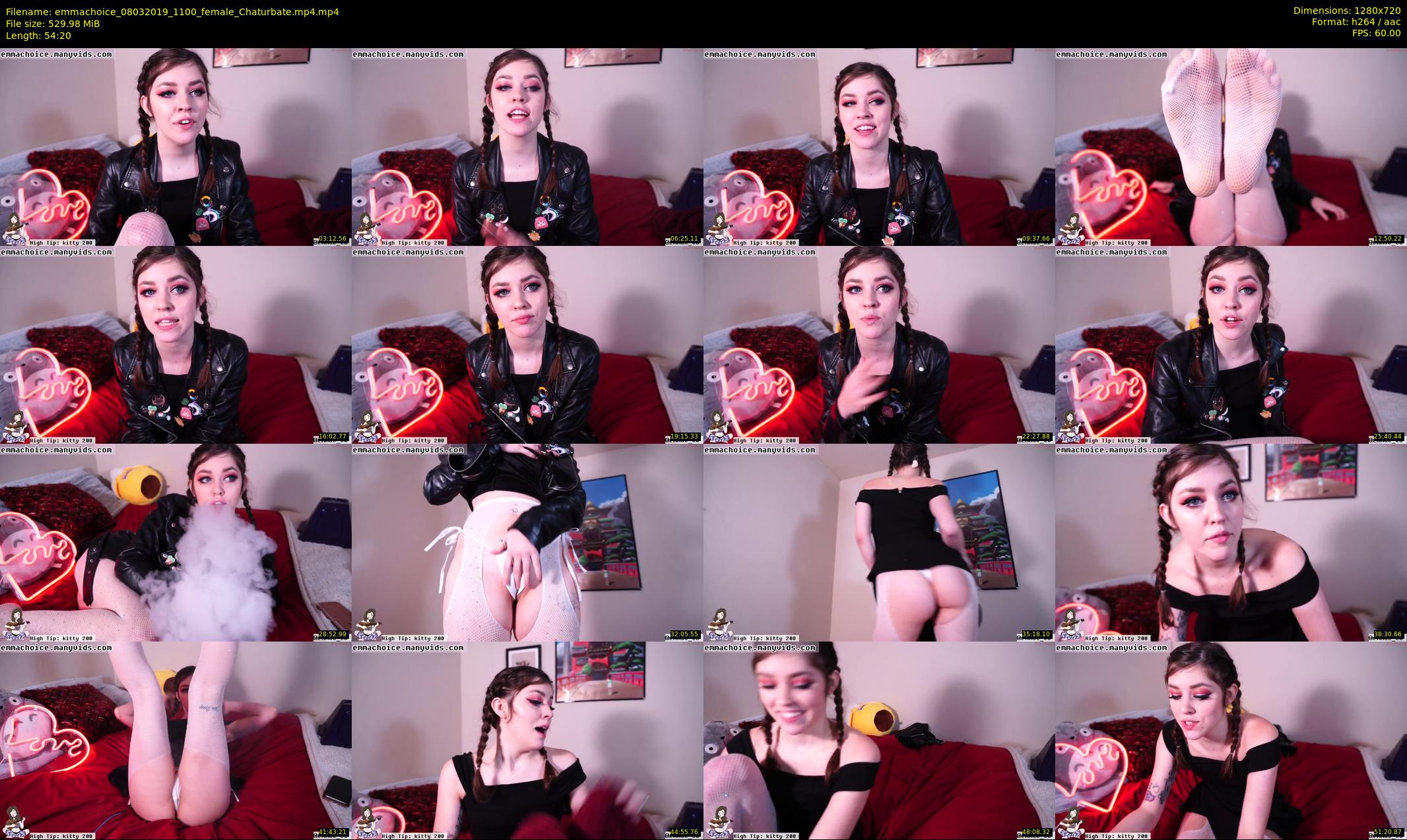 emmachoice — 55 minute Chaturbate female cam show recording, 720p, Mar 8, 2019