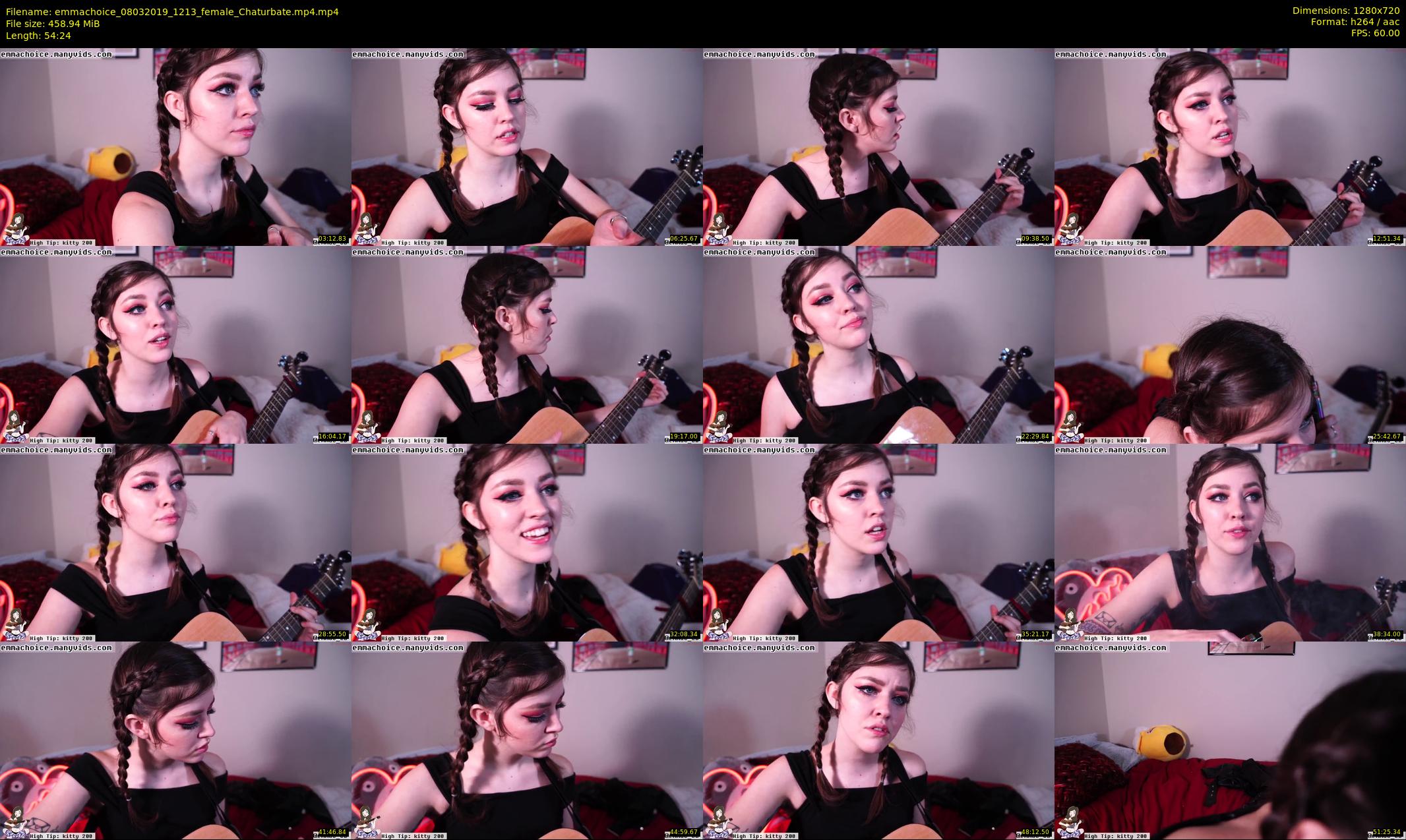 emmachoice — 55 minute Chaturbate female cam show recording, 720p, Mar 8, 2019
