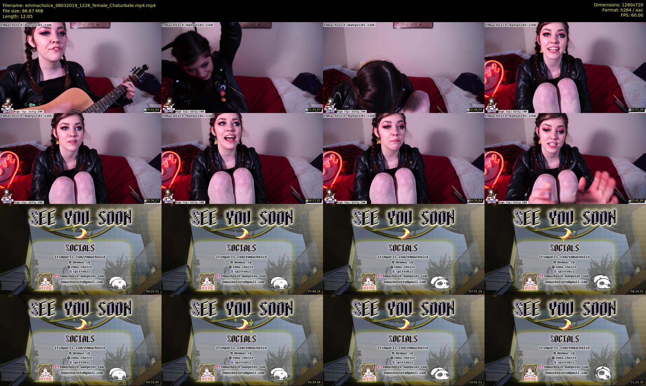 emmachoice — 13 minute Chaturbate female cam show recording, 720p, Mar 8, 2019