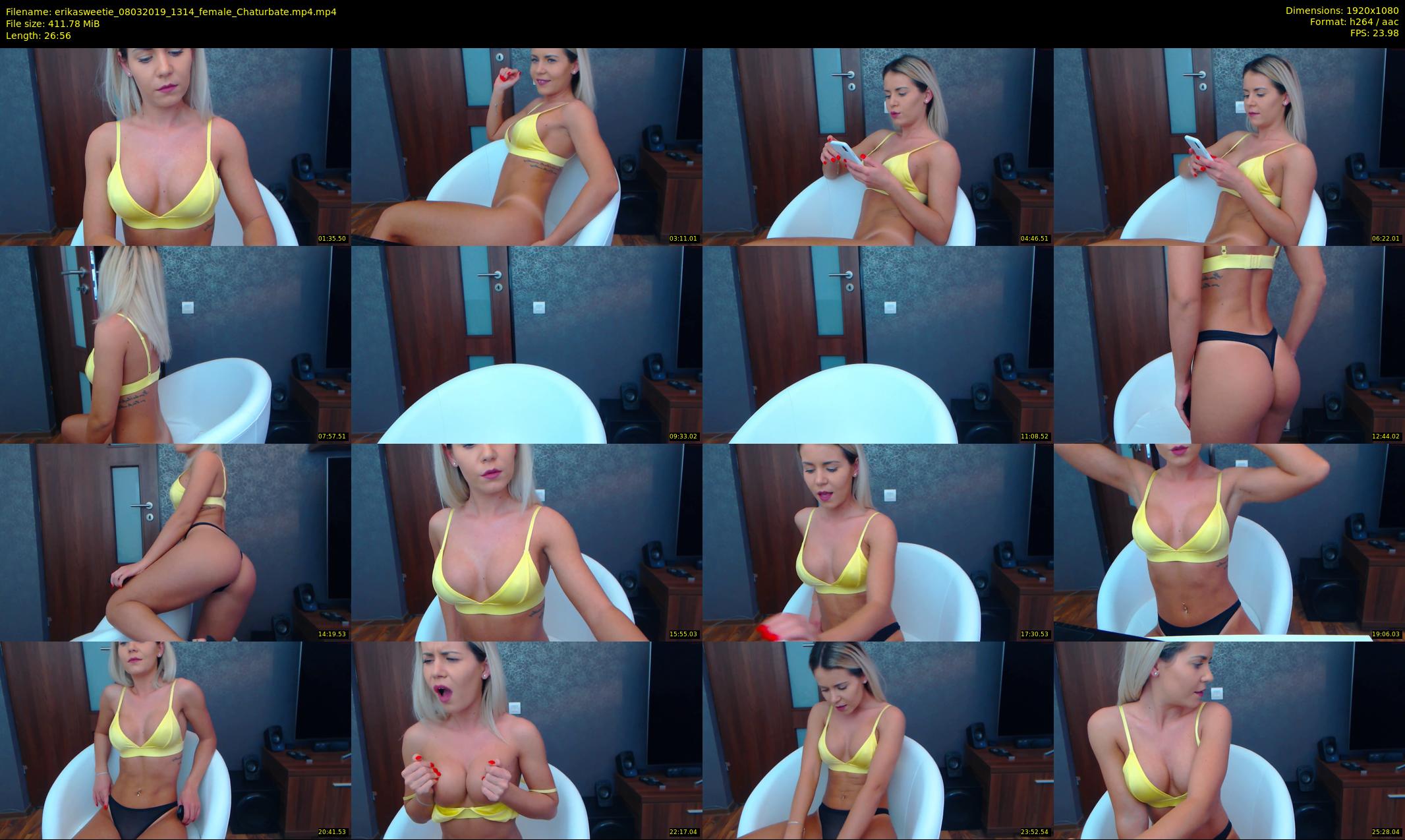 erikasweetie — 27 minute Chaturbate female cam show recording, 1080p, Mar 8, 2019