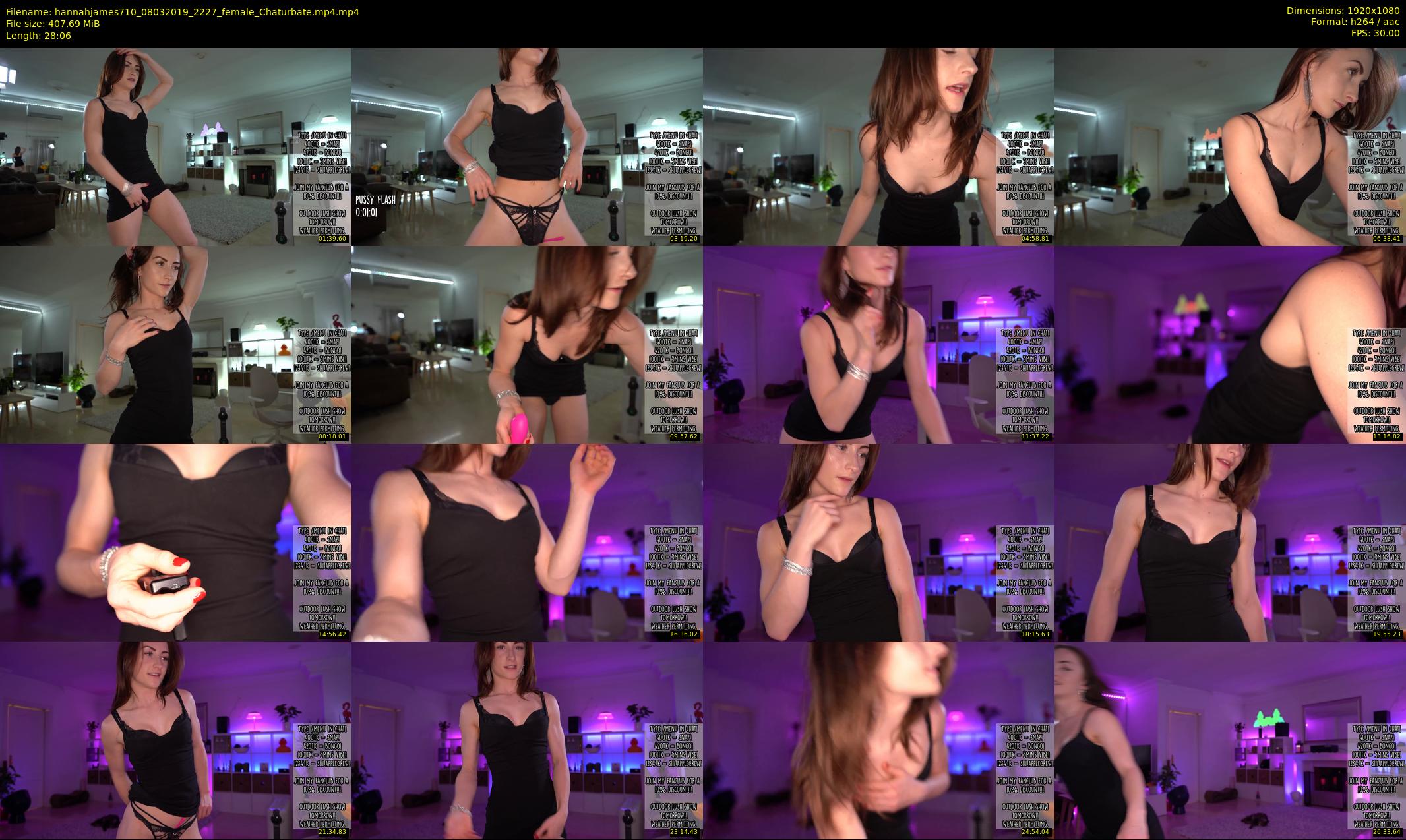 hannahjames710 — 29 minute Chaturbate female cam show recording, 1080p, Mar 8, 2019