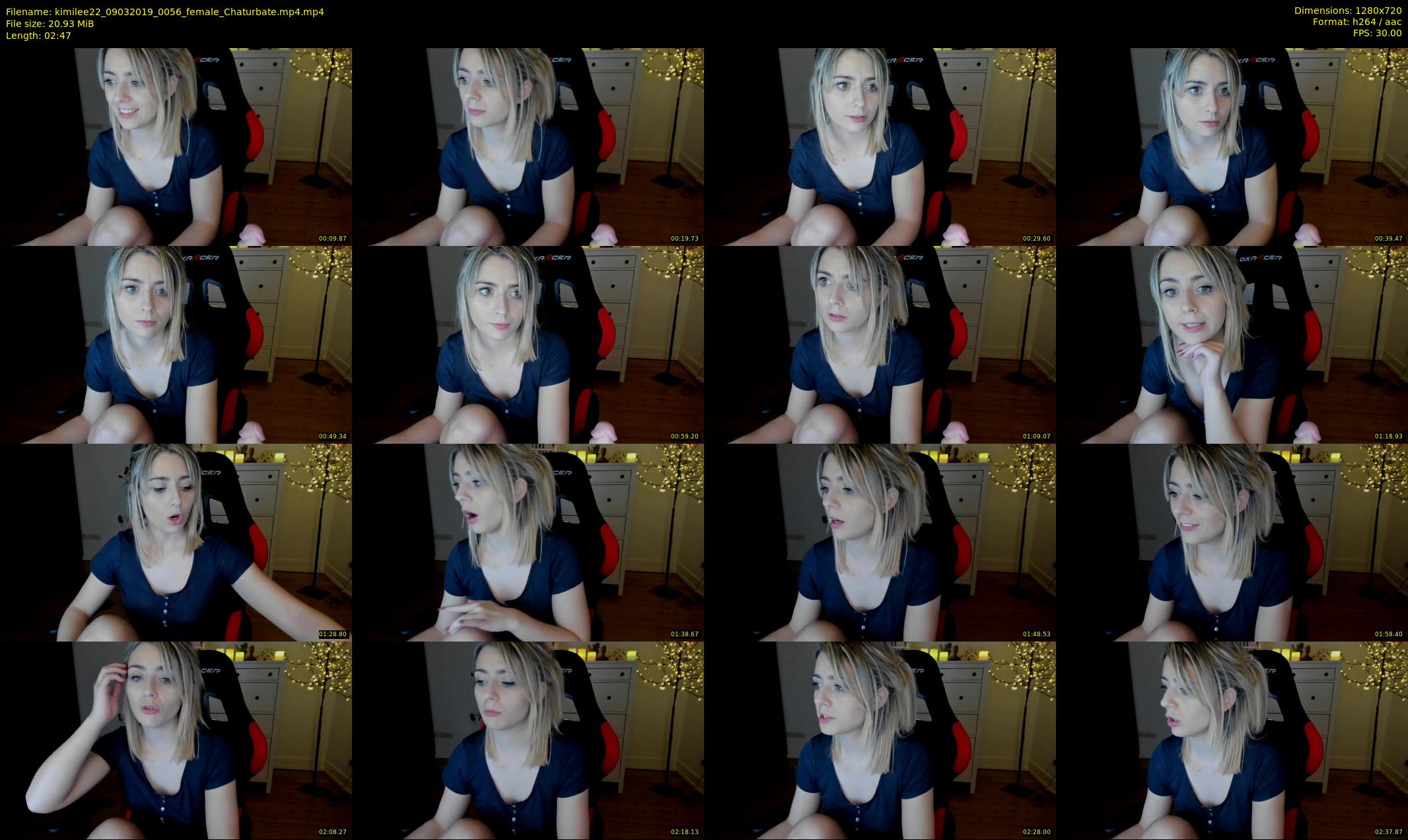 kimilee22 — 3 minute Chaturbate female cam show recording, 720p, Mar 9, 2019