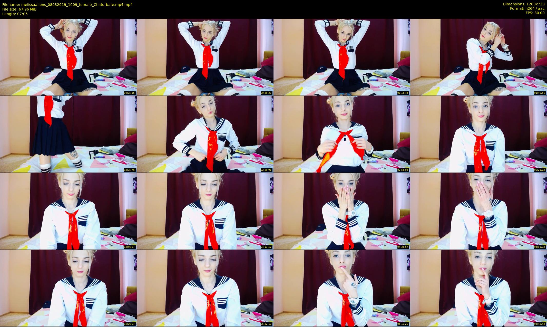 melissaallens — 8 minute Chaturbate female cam show recording, 720p, Mar 8, 2019