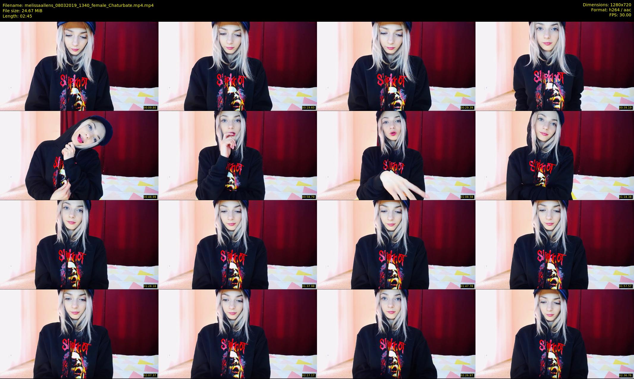 melissaallens — 3 minute Chaturbate female cam show recording, 720p, Mar 8, 2019