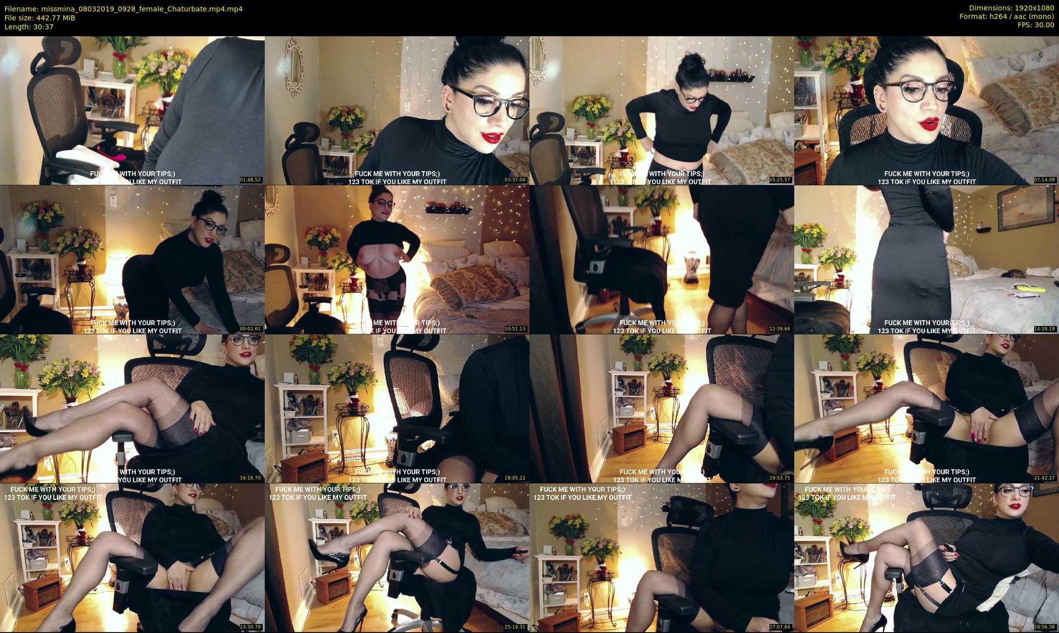 missmina — 31 minute Chaturbate female cam show recording, 1080p, Mar 8, 2019