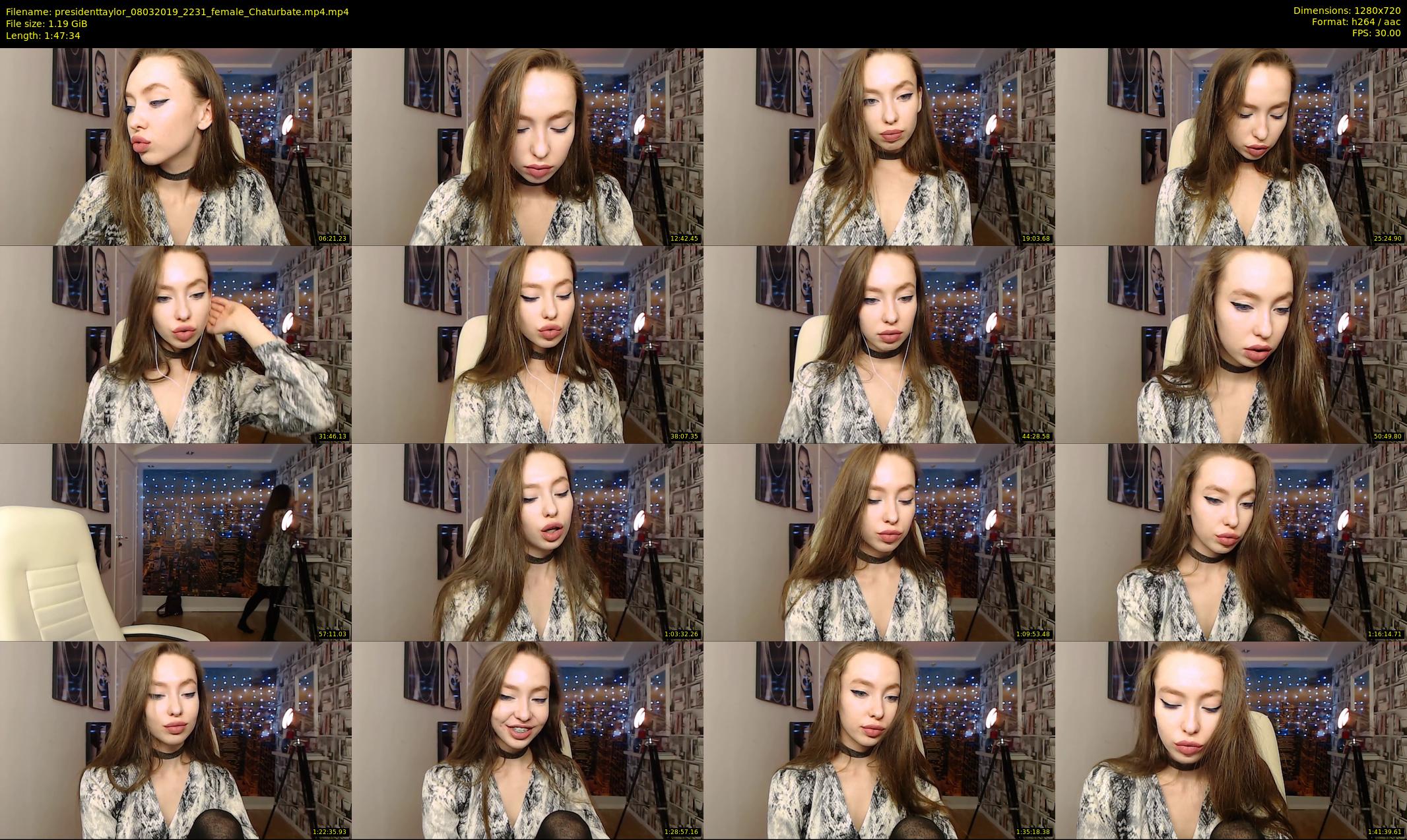 presidenttaylor — 108 minute Chaturbate female cam show recording, 720p, Mar 8, 2019