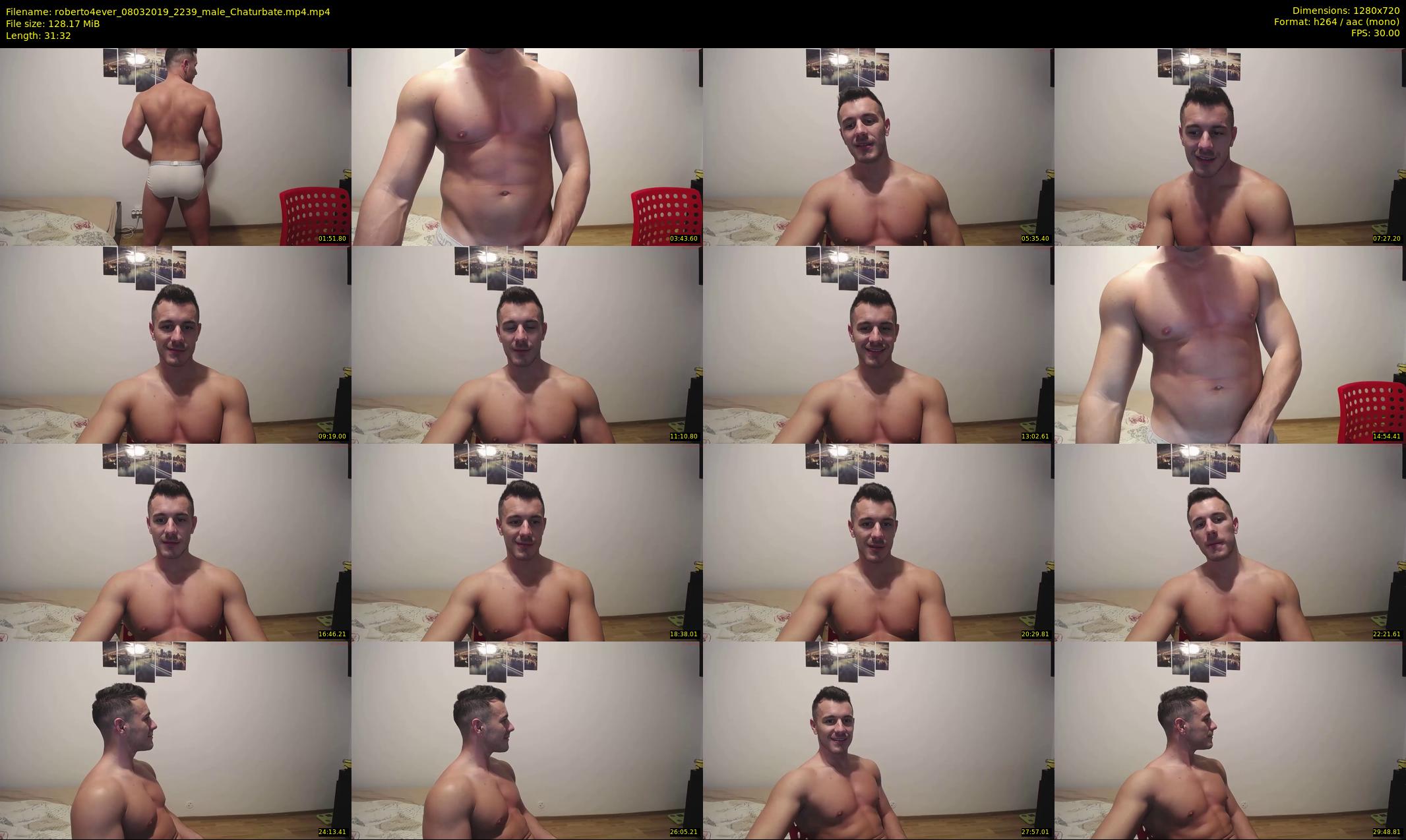 roberto4ever — 32 minute Chaturbate male cam show recording, 720p, Mar 8, 2019