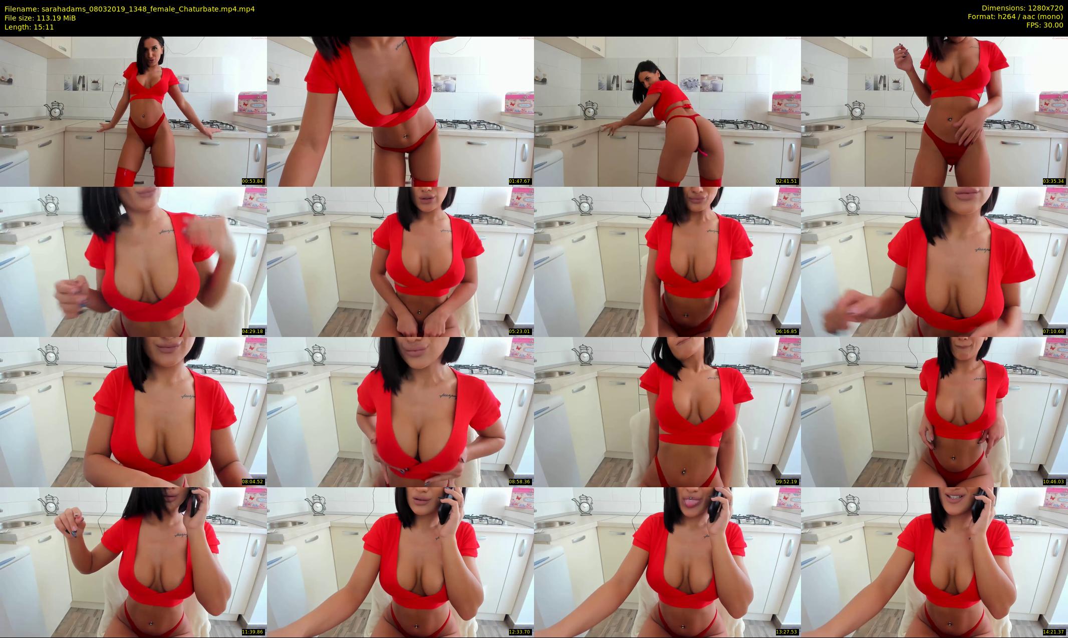 sarahadams — 16 minute Chaturbate female cam show recording, 720p, Mar 8, 2019