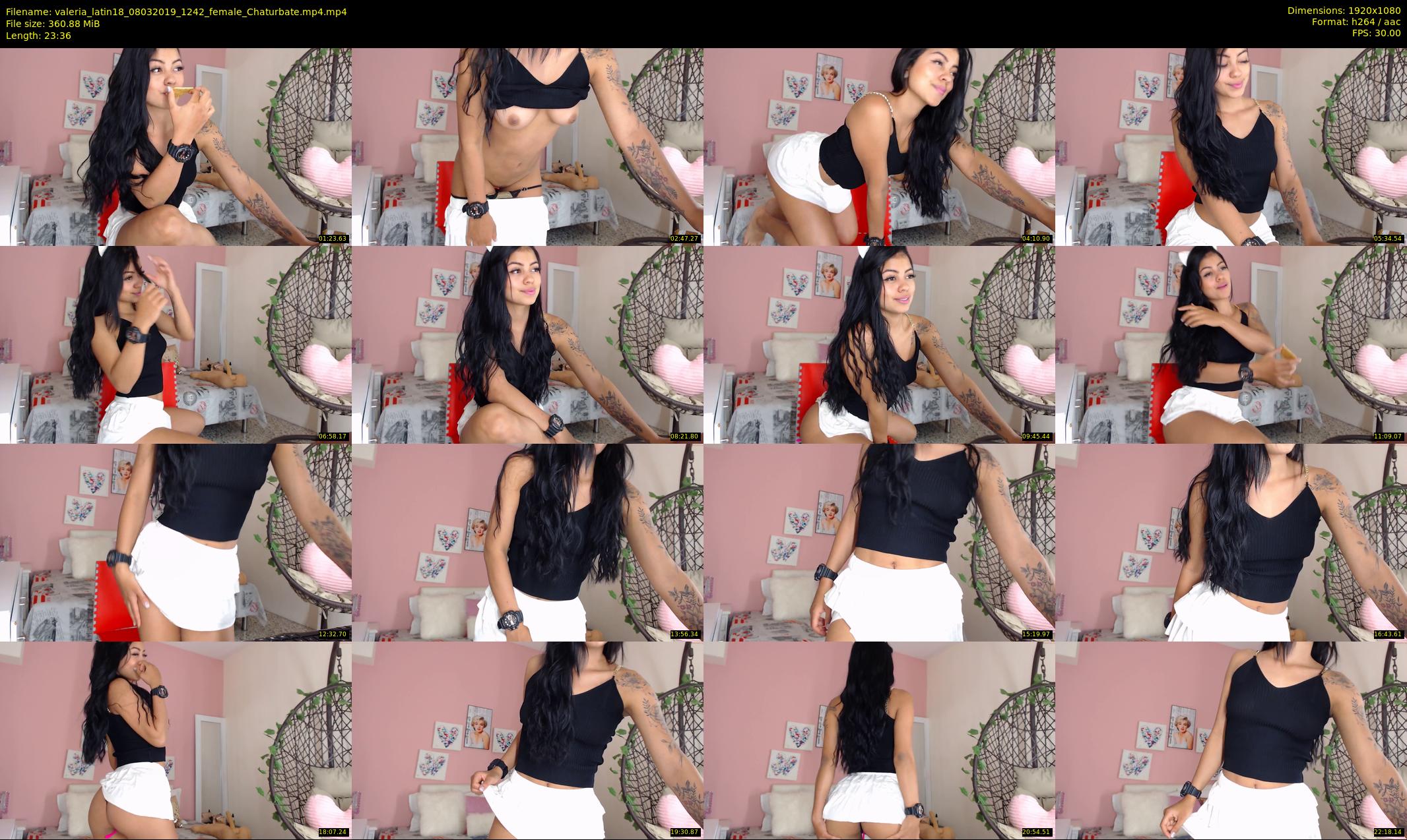 valeria_latin18 — 24 minute Chaturbate female cam show recording, 1080p, Mar 8, 2019