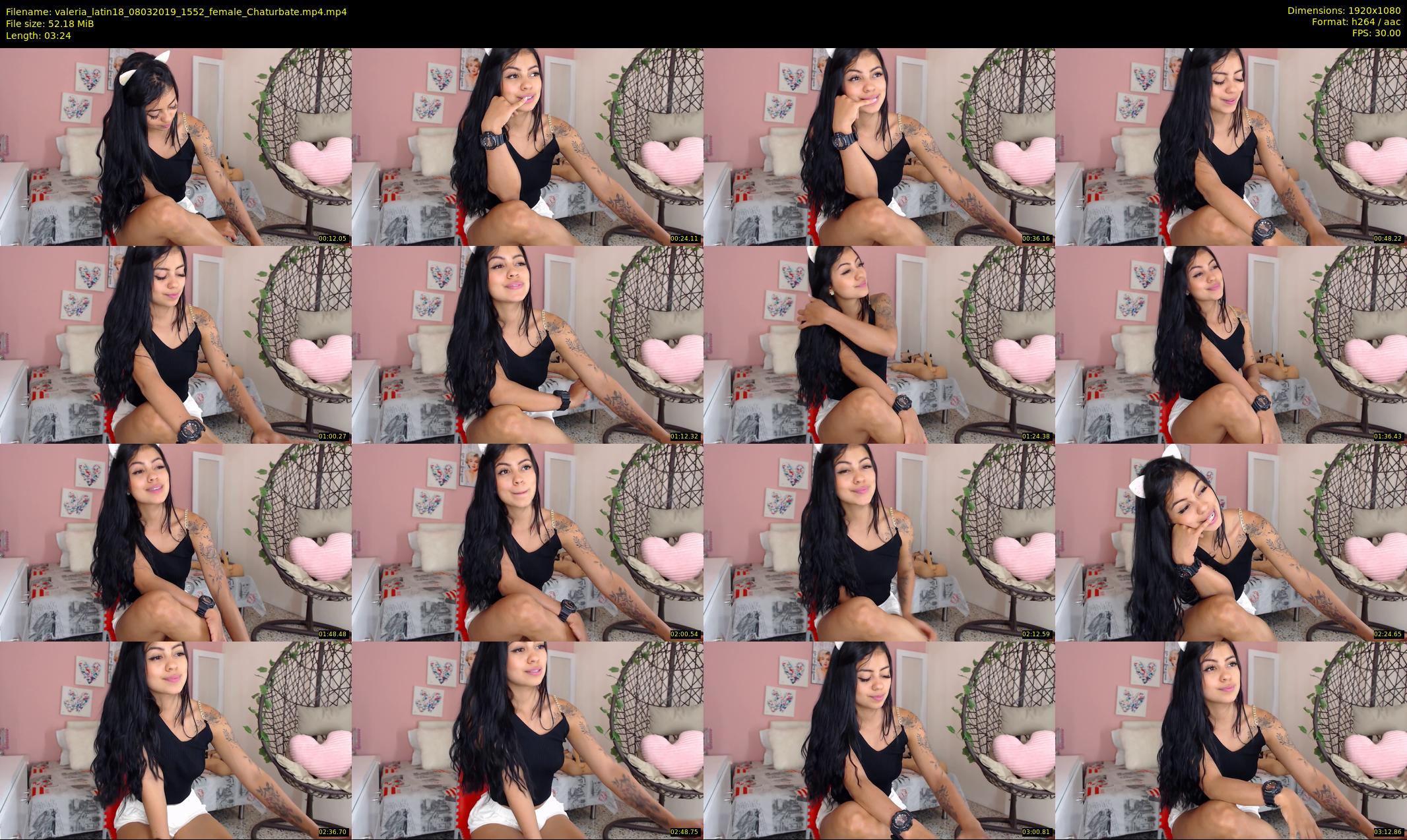 valeria_latin18 — 4 minute Chaturbate female cam show recording, 1080p, Mar 8, 2019