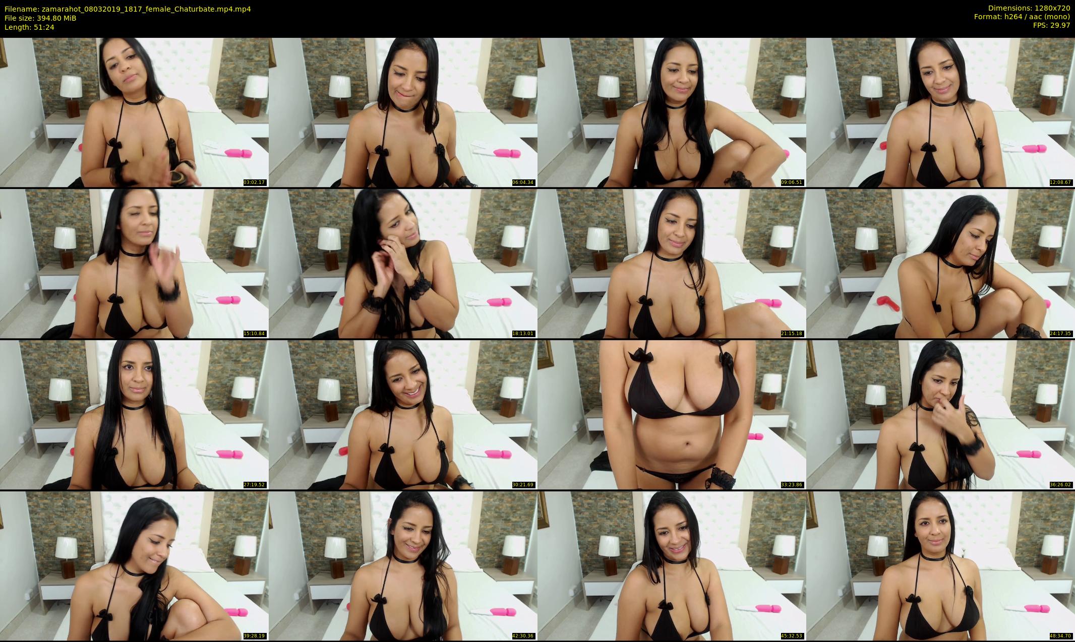 zamarahot — 52 minute Chaturbate female cam show recording, 720p, Mar 8, 2019