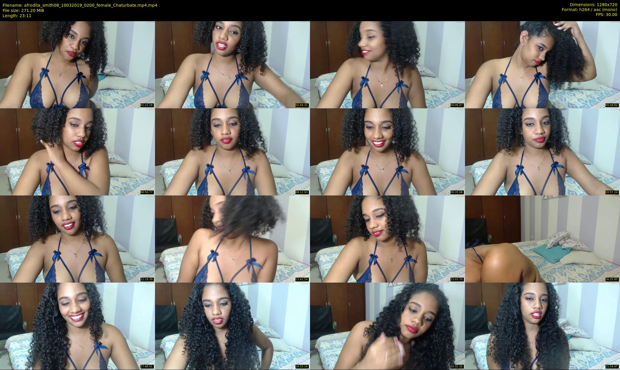 afrodita_smith08 — 24 minute Chaturbate female cam show recording, 720p, Mar 10, 2019