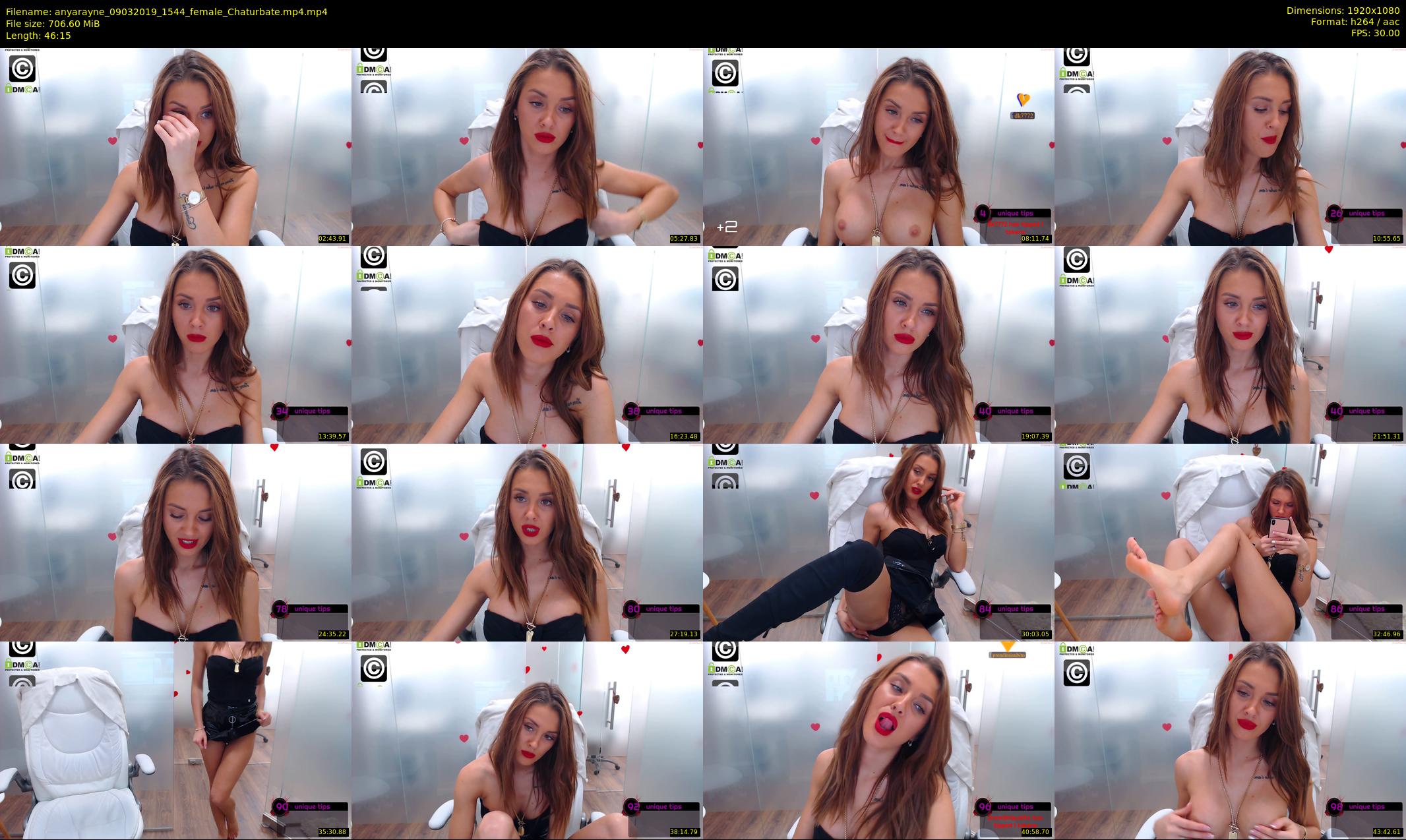 anyarayne — 47 minute Chaturbate female cam show recording, 1080p, Mar 9, 2019