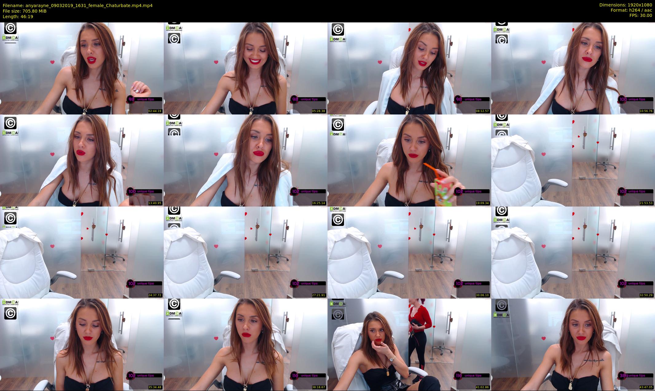 anyarayne — 47 minute Chaturbate female cam show recording, 1080p, Mar 9, 2019