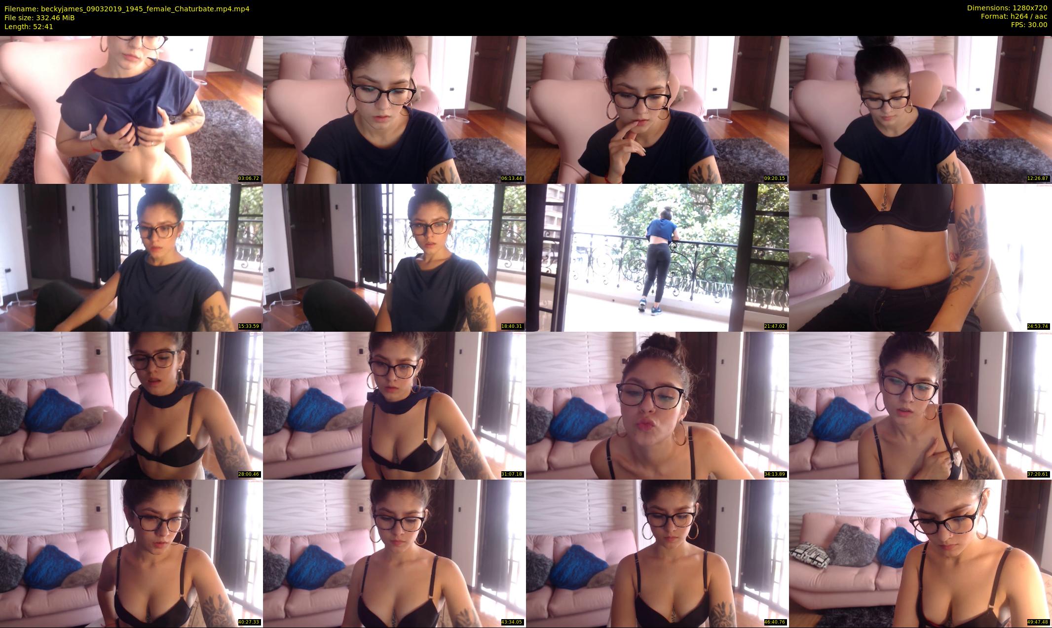 beckyjames — 53 minute Chaturbate female cam show recording, 720p, Mar 9, 2019