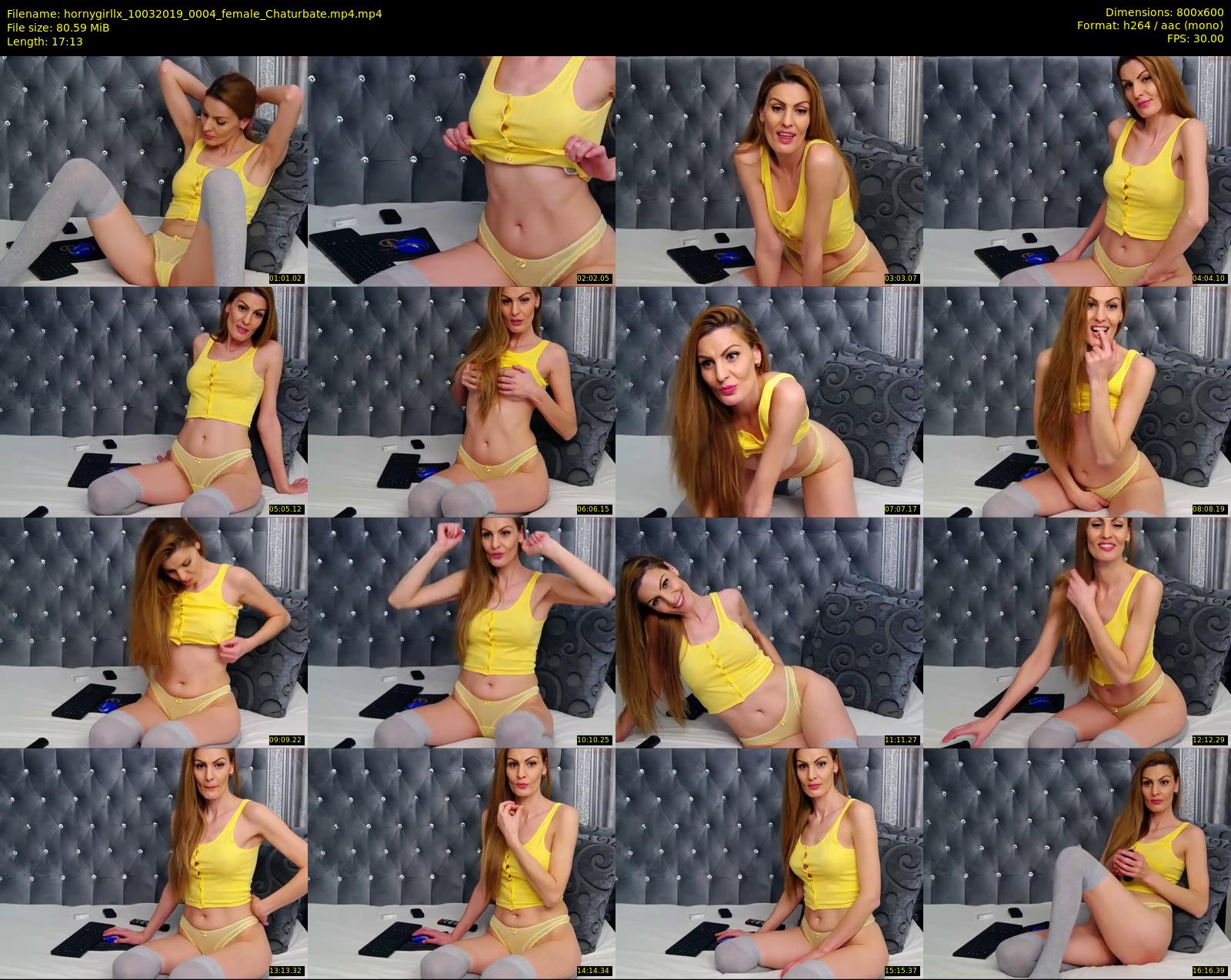 hornygirllx — 18 minute Chaturbate female cam show recording, 480p, Mar 10, 2019